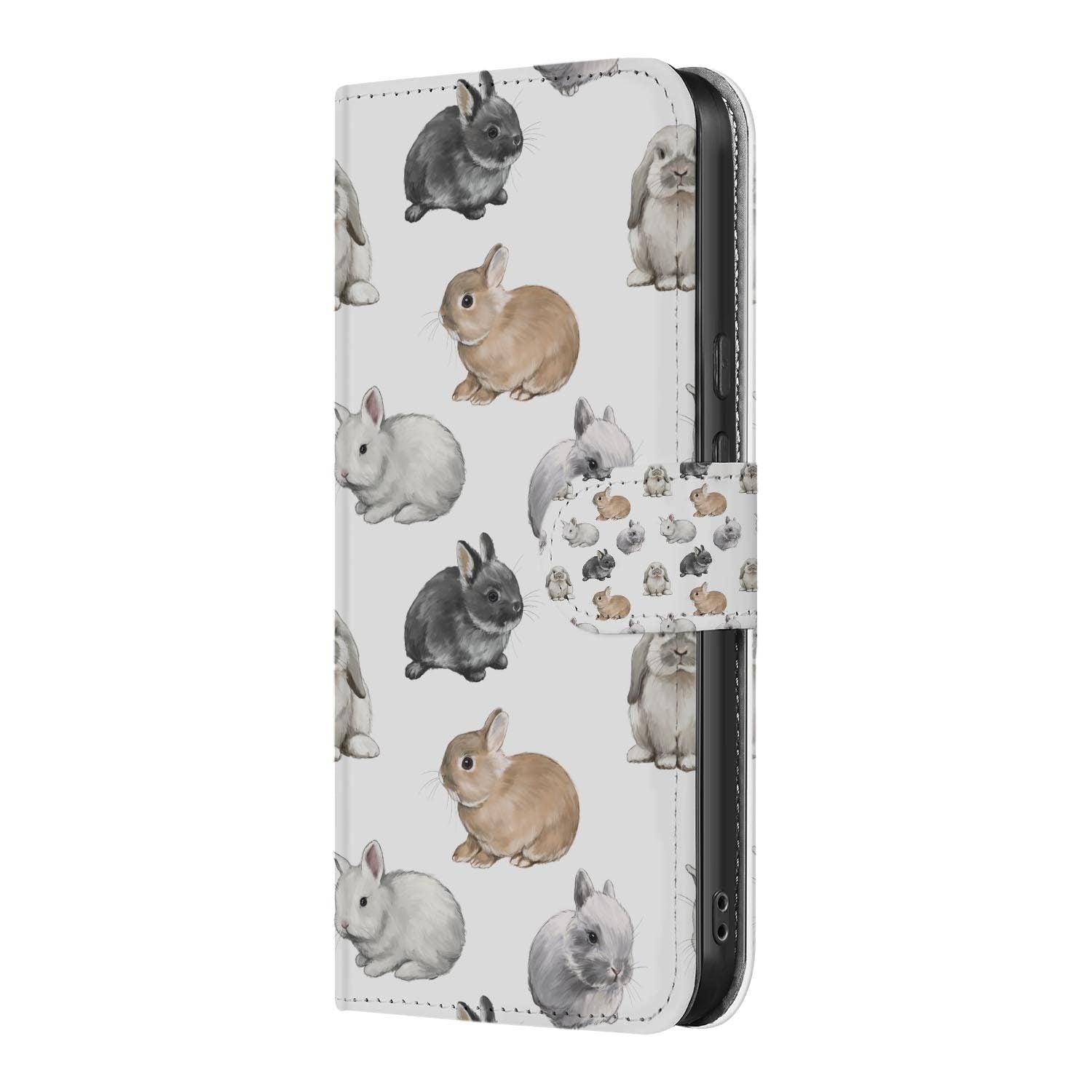 Konijntjes wallet hoesje voor Google Pixel 10a met pasjeshouder