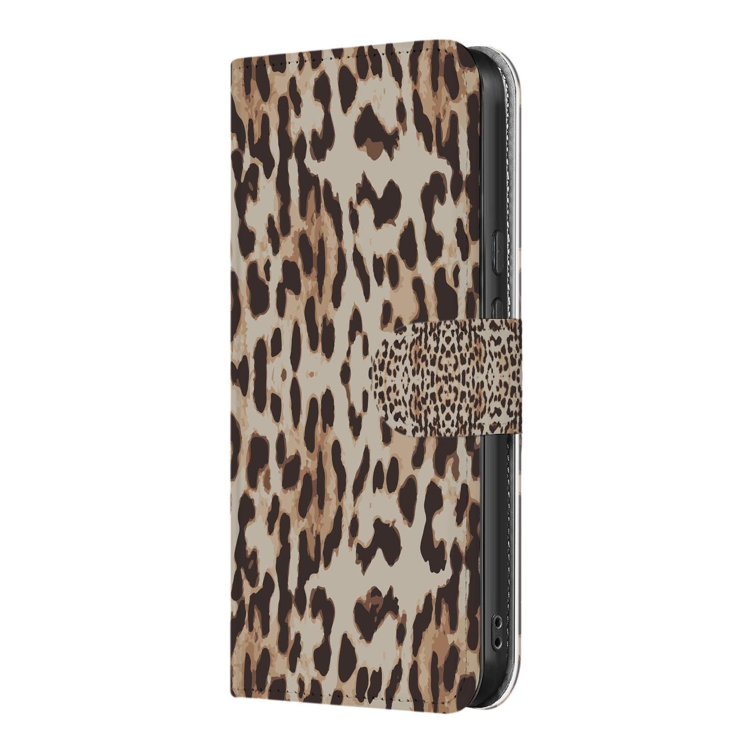 Leopard wallet hoesje voor Google Pixel 10a met pasjeshouder