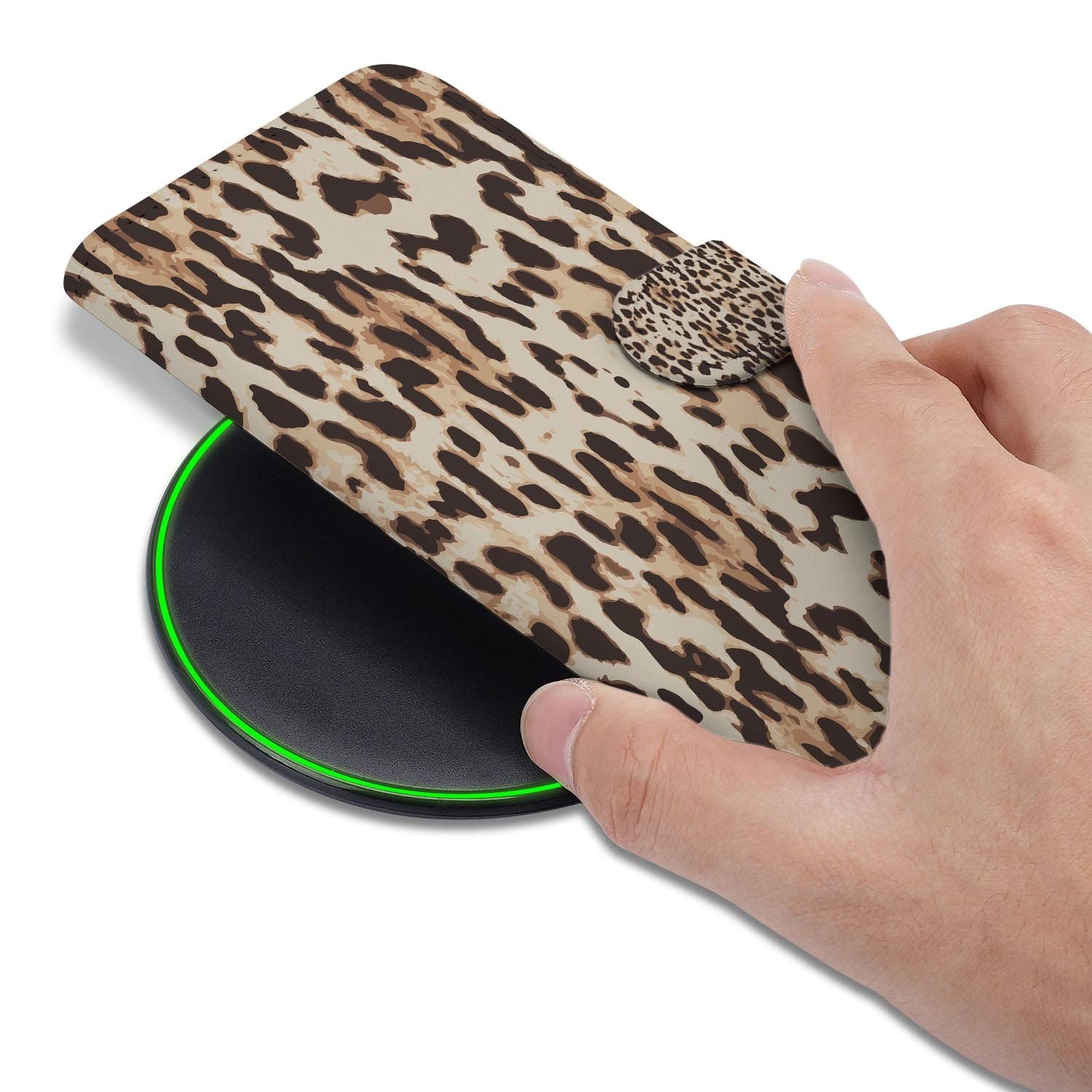 Hoesje met pasjeshouder voor Google Pixel 10a in Leopard stijl