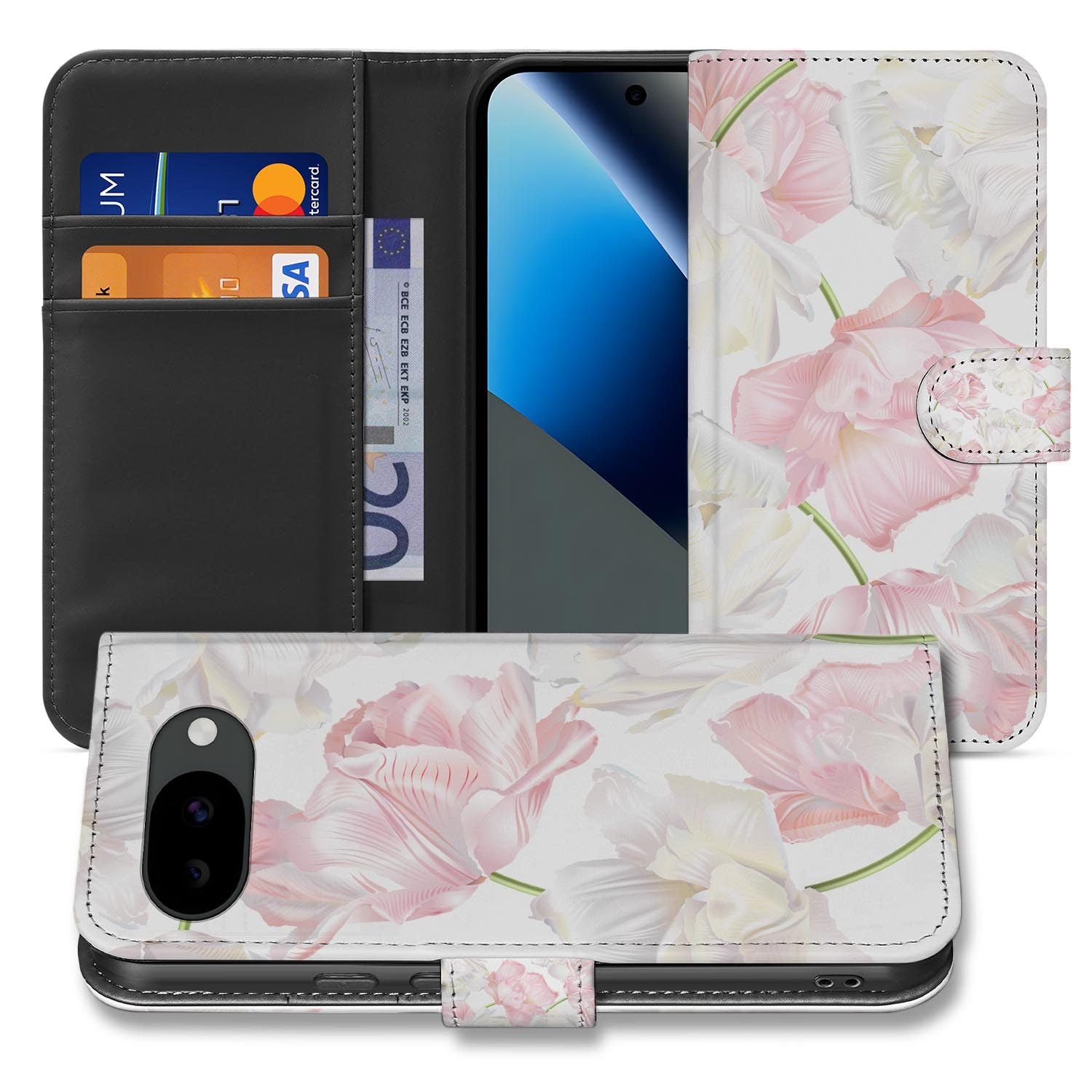 Lovely Flowers bookcase hoesje voor de Google Pixel 10a