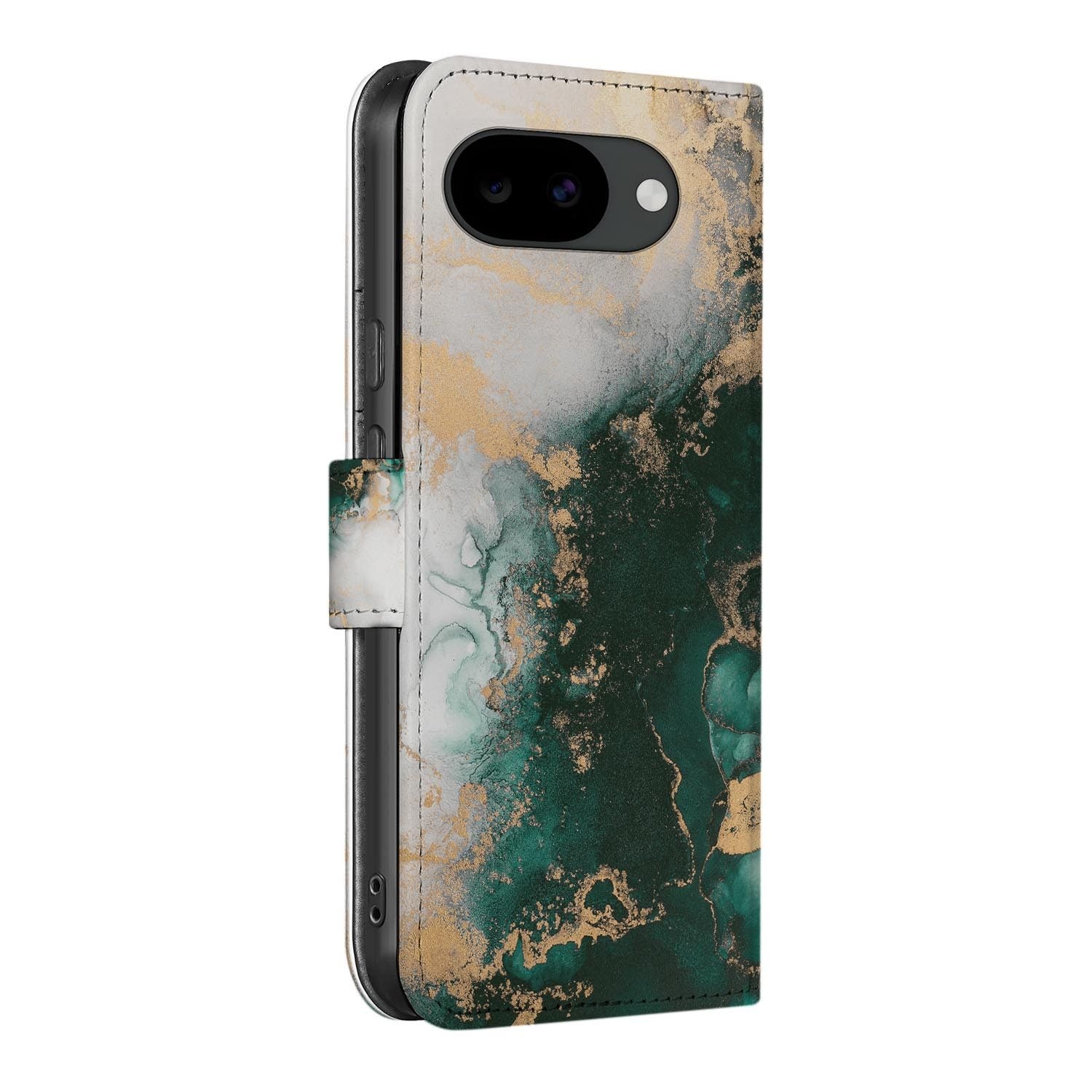 Bookcase hoesje Google Pixel 10a met Marmer Groen print