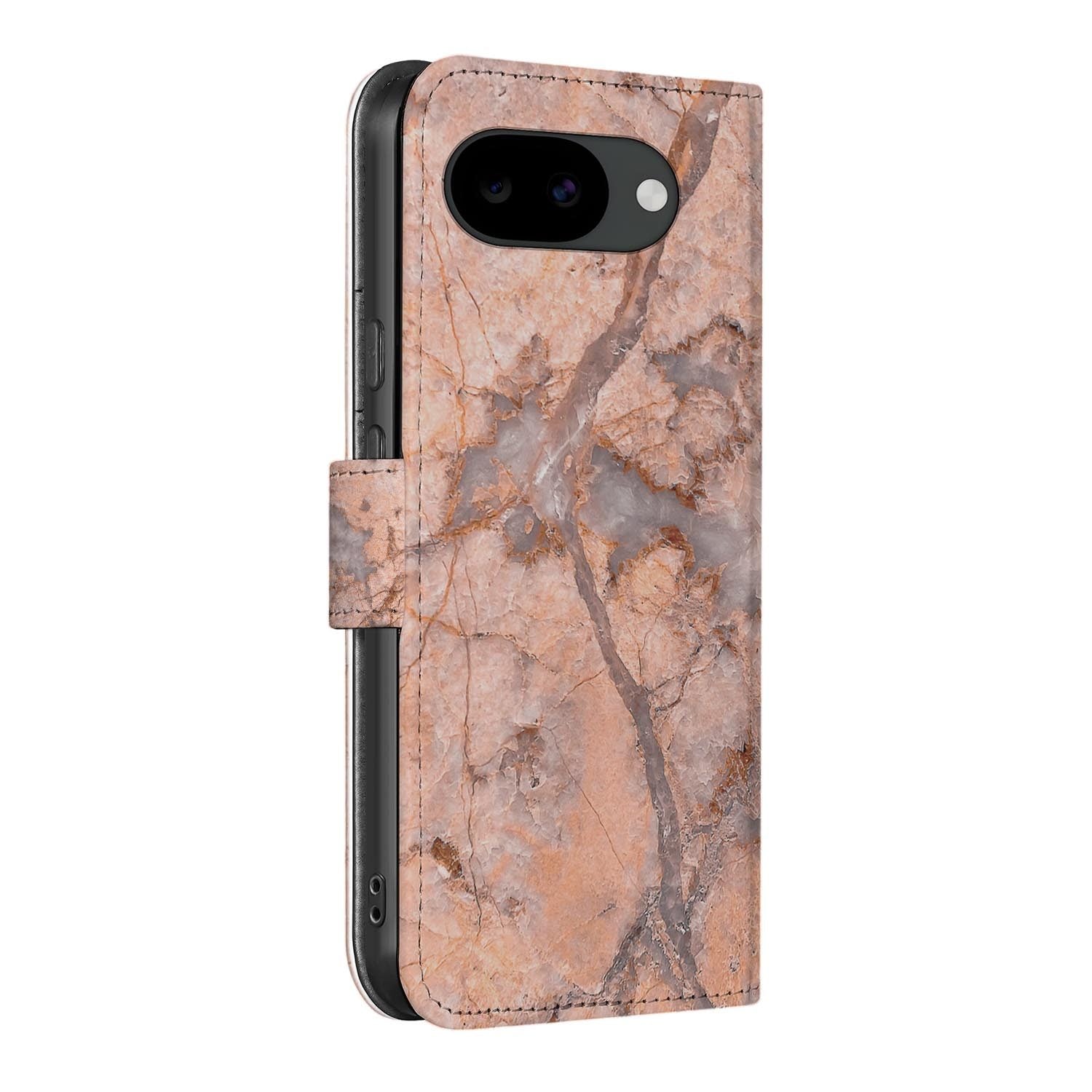 Bookcase hoesje Google Pixel 10a met Marmer Oranje print