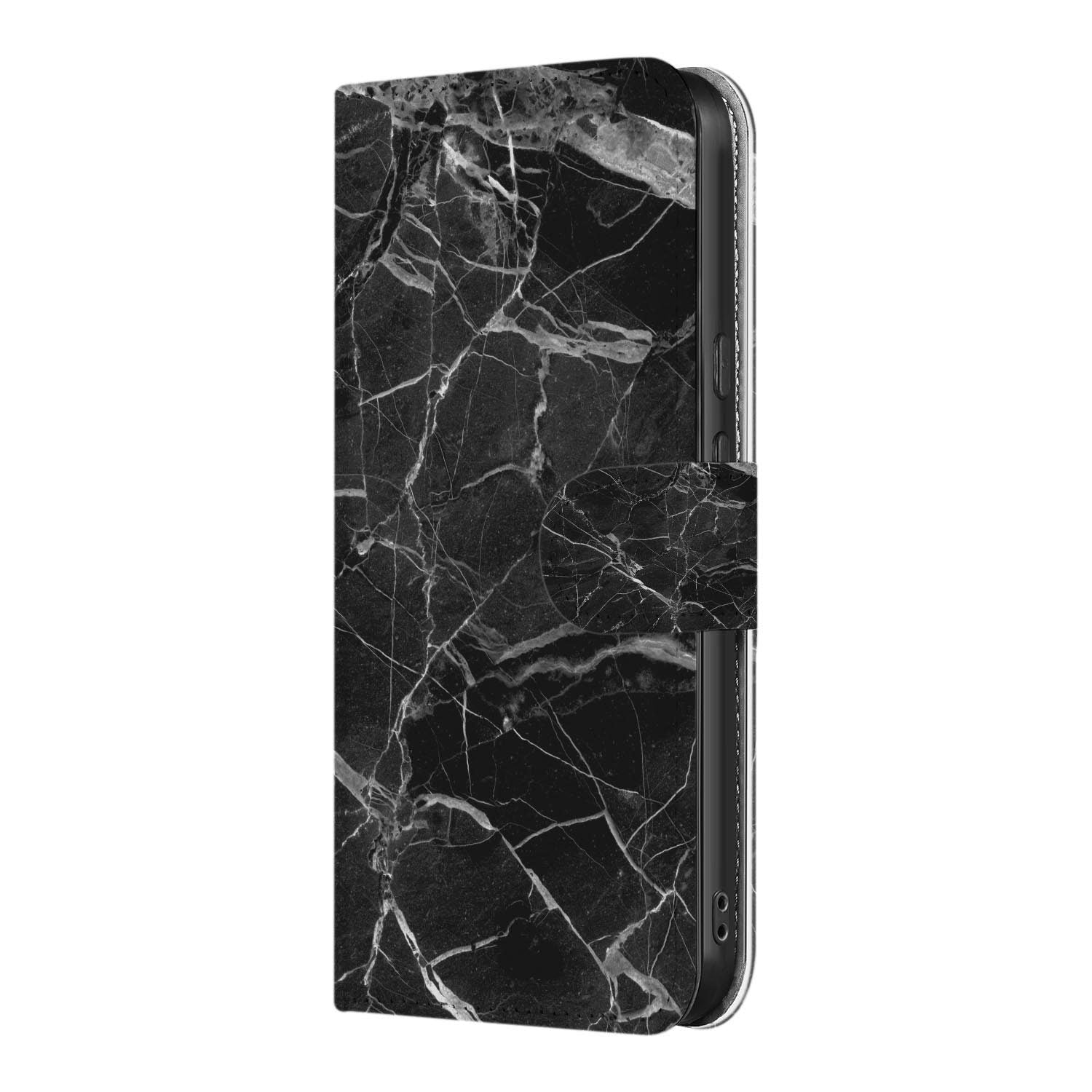 Zwart Marmer wallet hoesje voor Google Pixel 10a met pasjeshouder