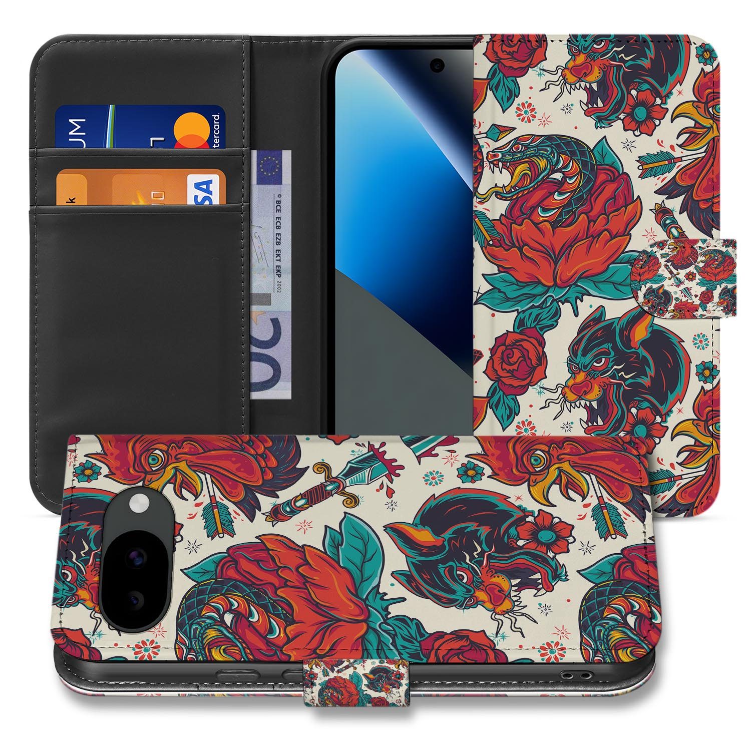 Old Skool bookcase hoesje voor de Google Pixel 10a