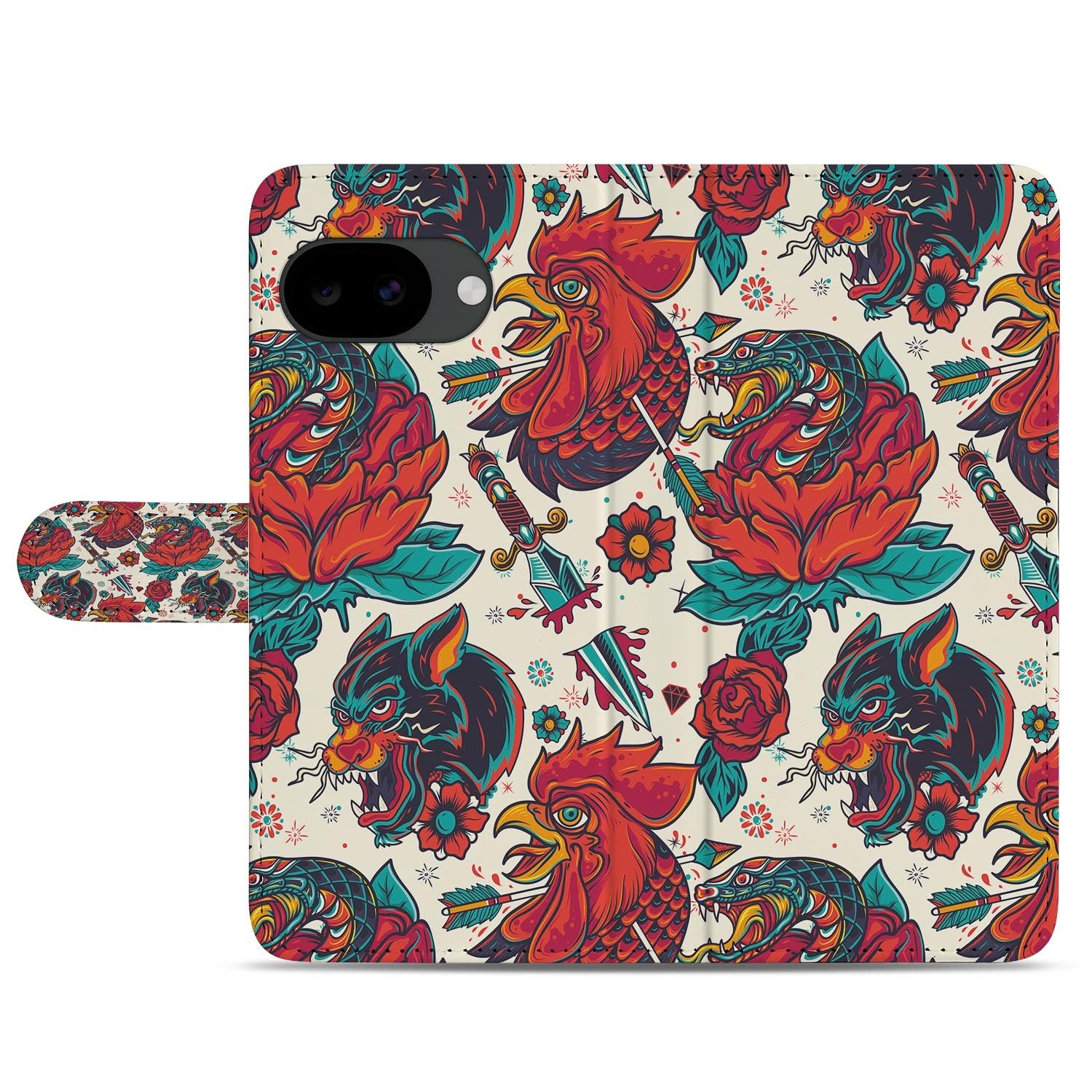 Google Pixel 10a portemonnee hoesje met Old Skool design