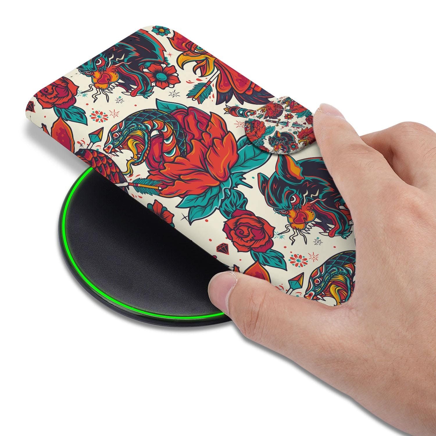 Hoesje met pasjeshouder voor Google Pixel 10a in Old Skool stijl