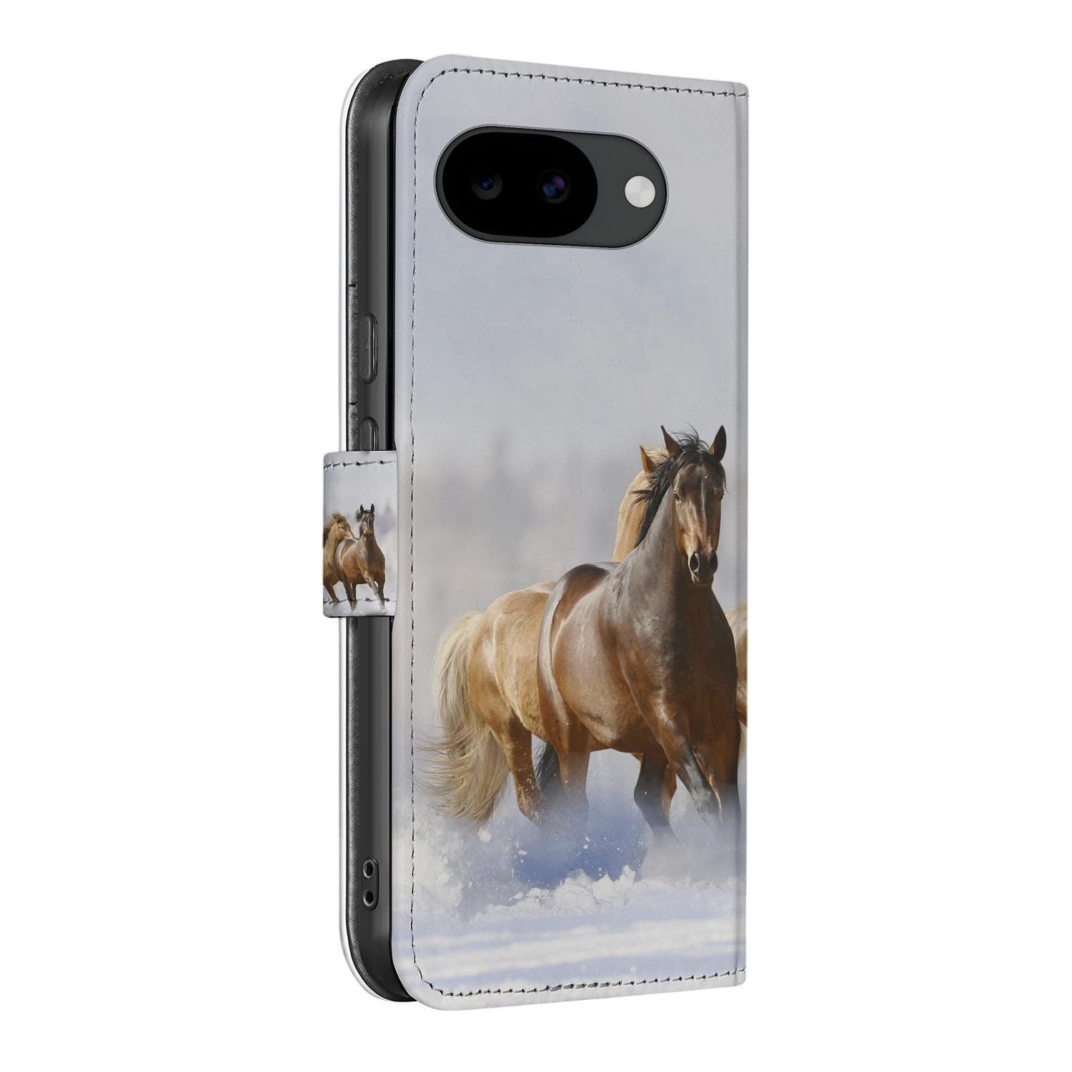 Bookcase hoesje Google Pixel 10a met Paarden print