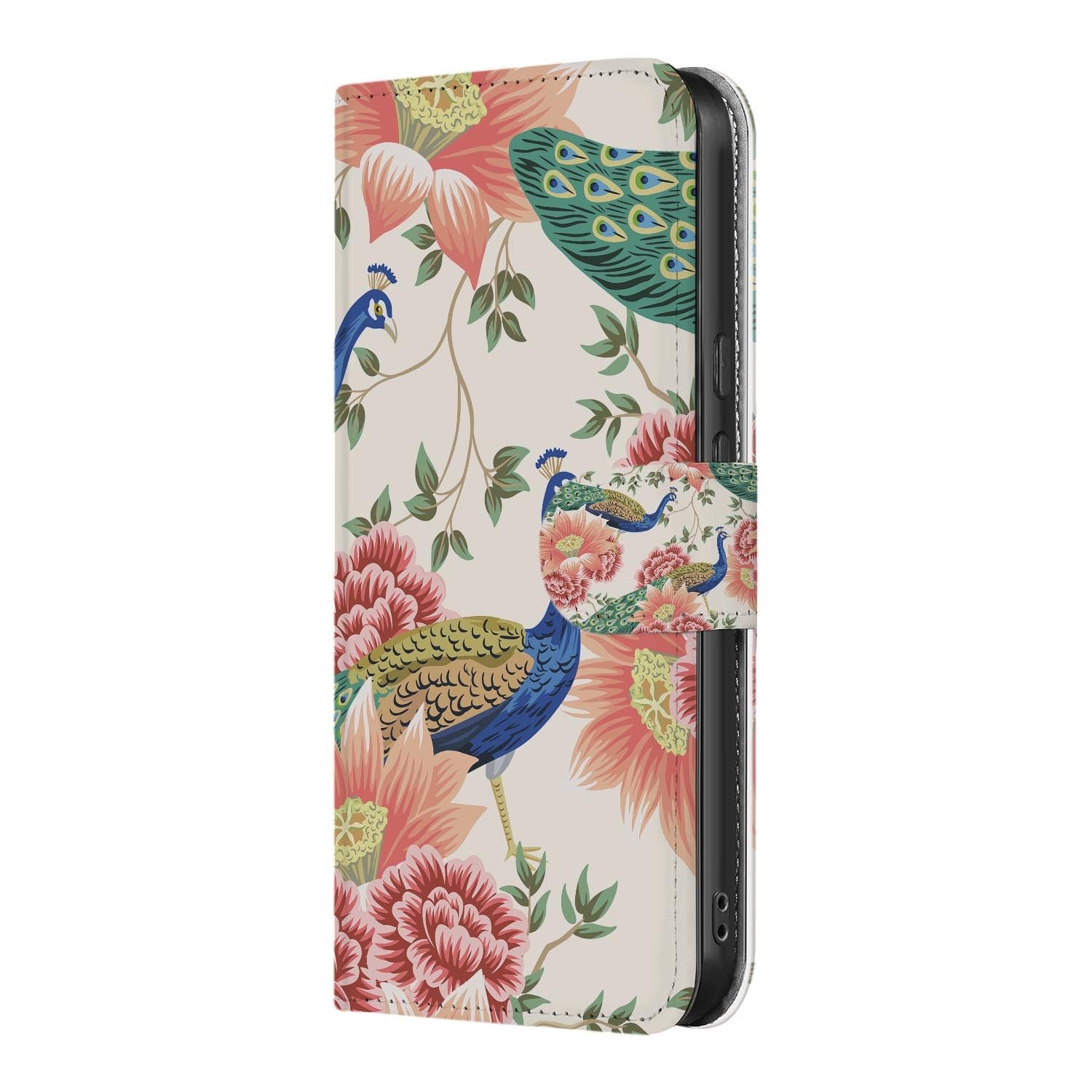 Pink Peacock wallet hoesje voor Google Pixel 10a met pasjeshouder