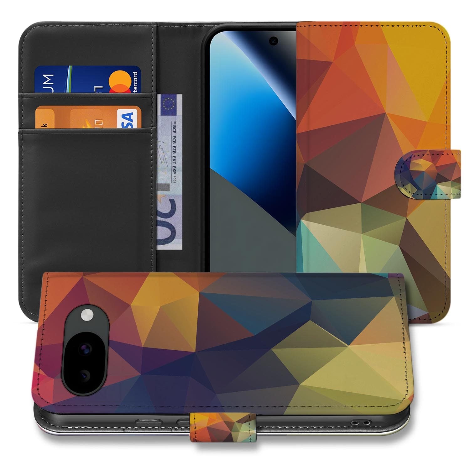 Polygon Kleur bookcase hoesje voor de Google Pixel 10a