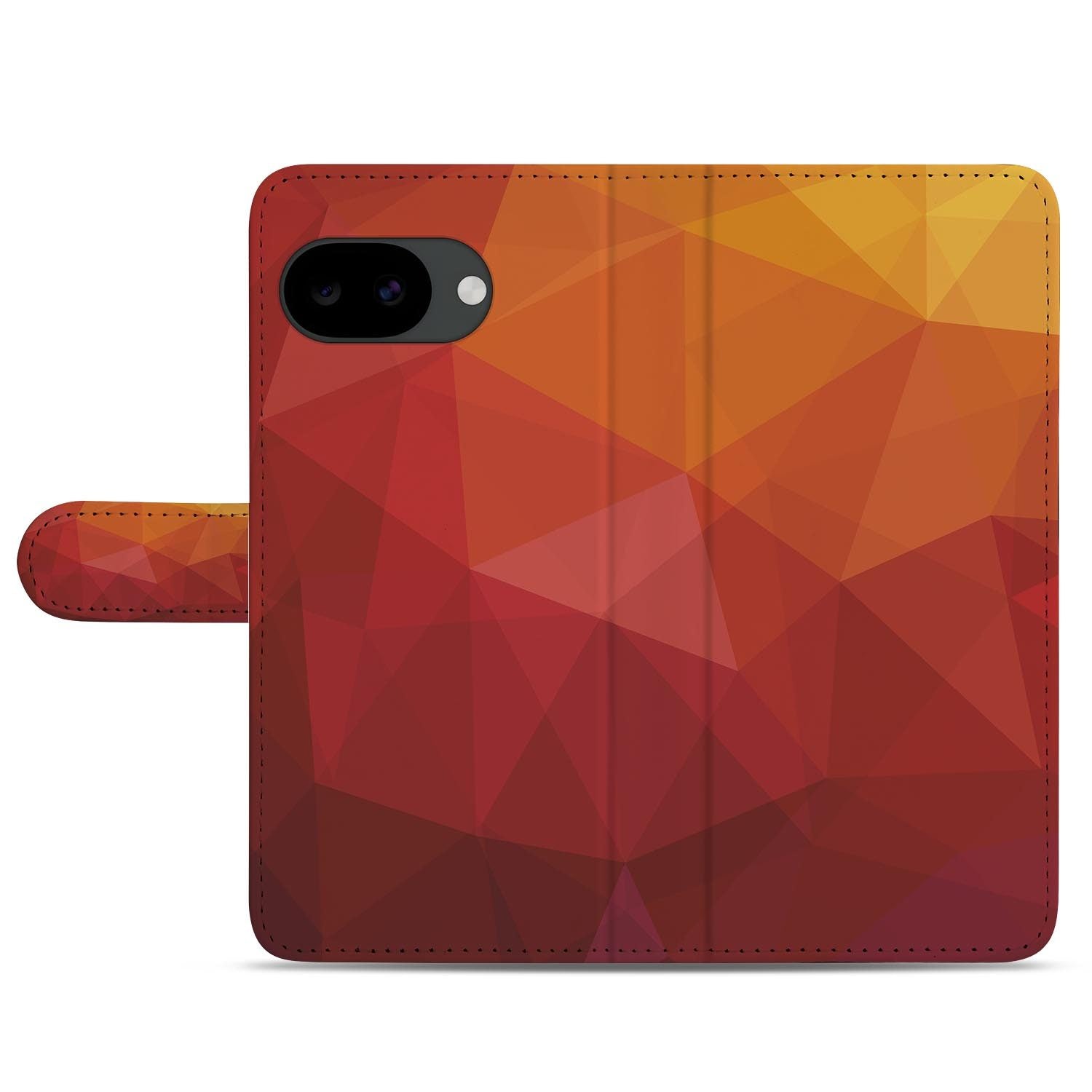 Google Pixel 10a portemonnee hoesje met Polygon Rood design