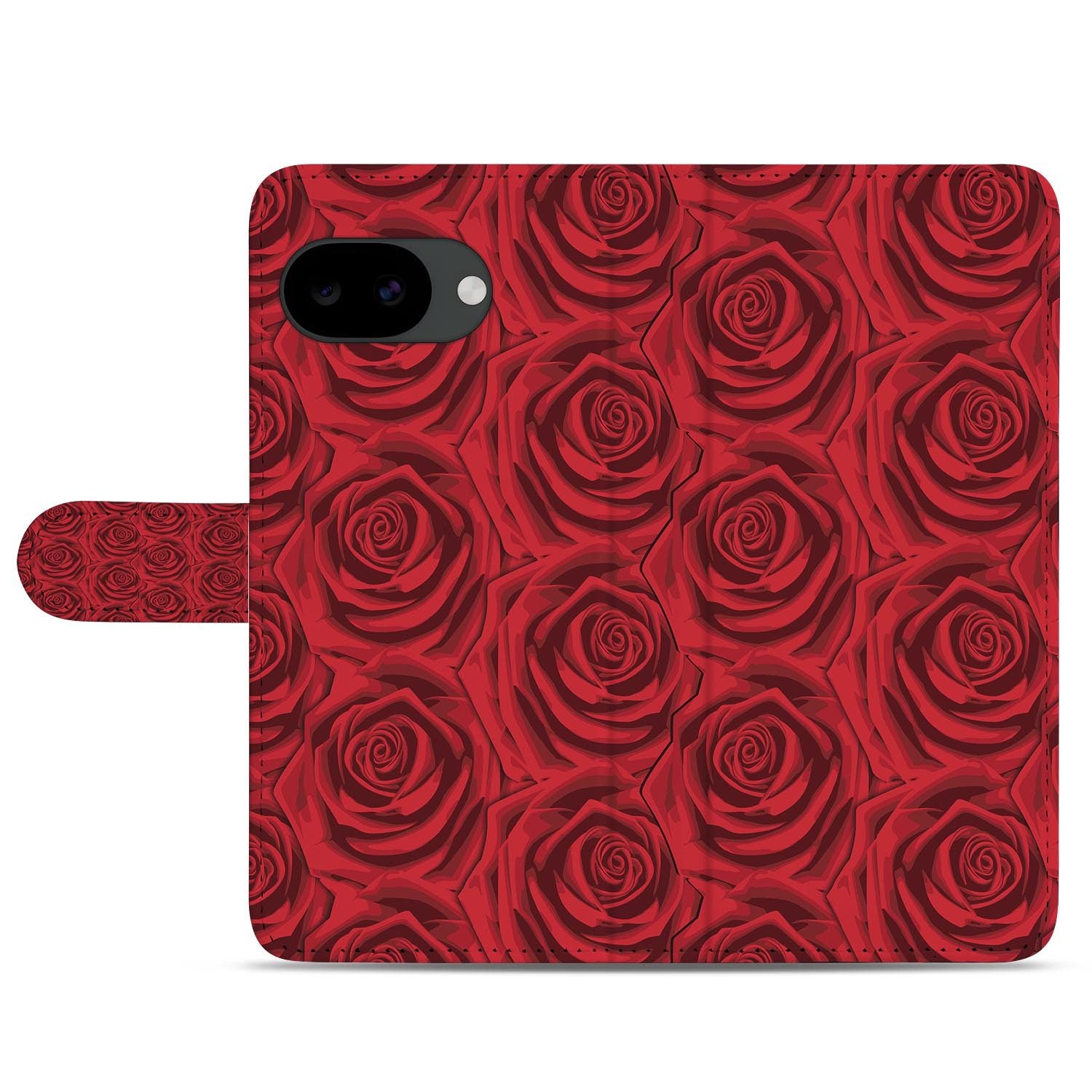 Google Pixel 10a portemonnee hoesje met Red Roses design