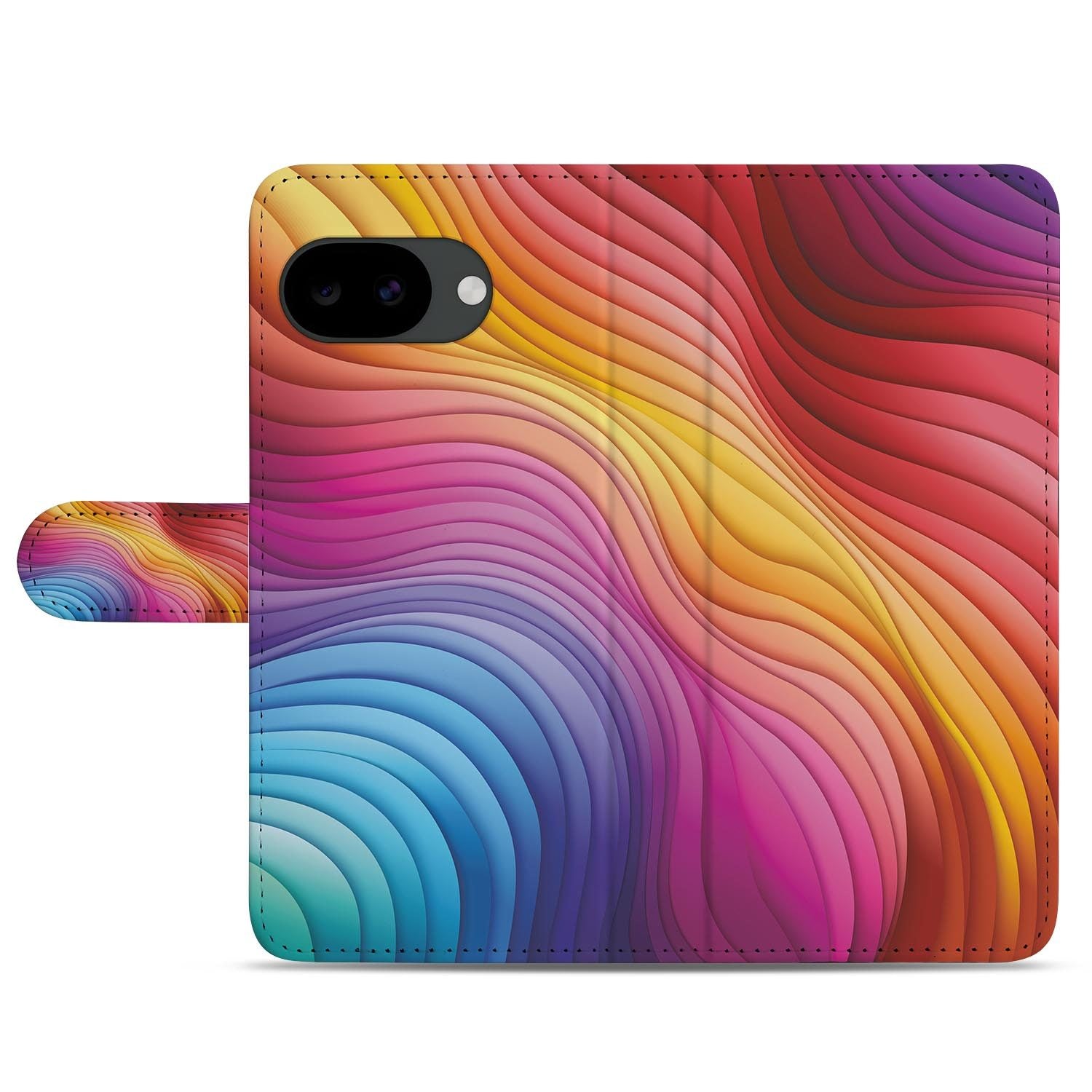 Google Pixel 10a portemonnee hoesje met Regenboog design