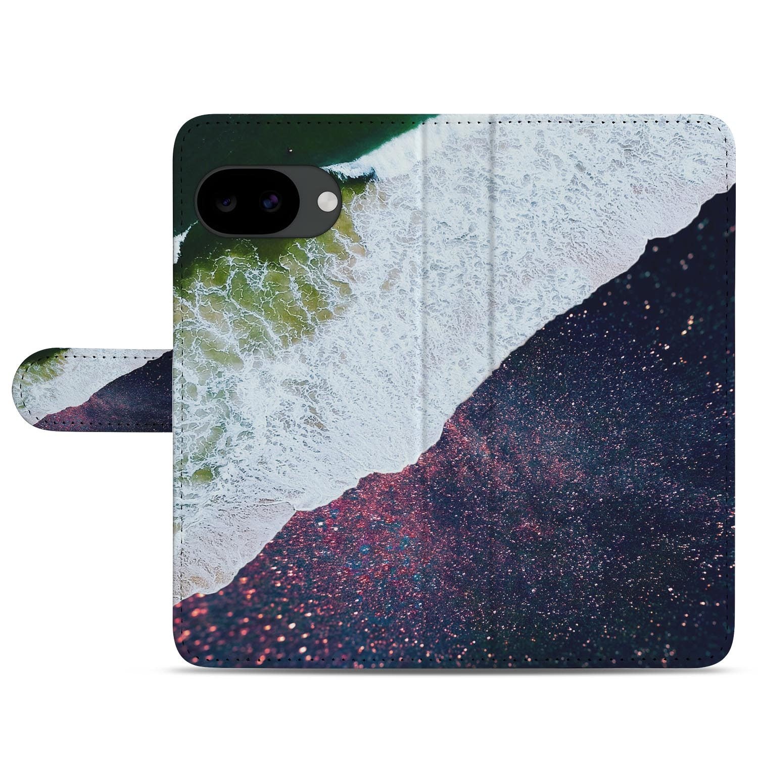 Google Pixel 10a portemonnee hoesje met Sea in Space design