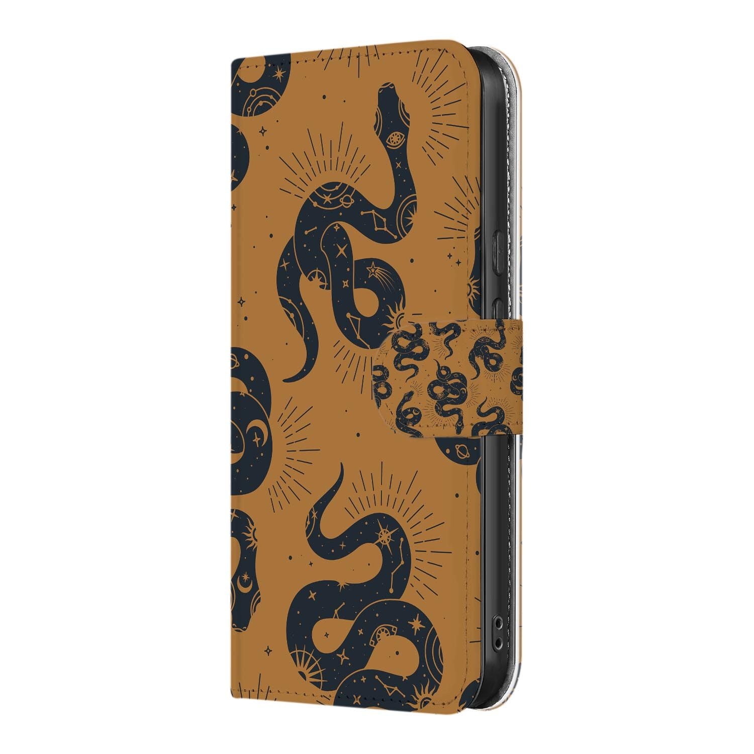 Slangenontwerp wallet hoesje voor Google Pixel 10a met pasjeshouder