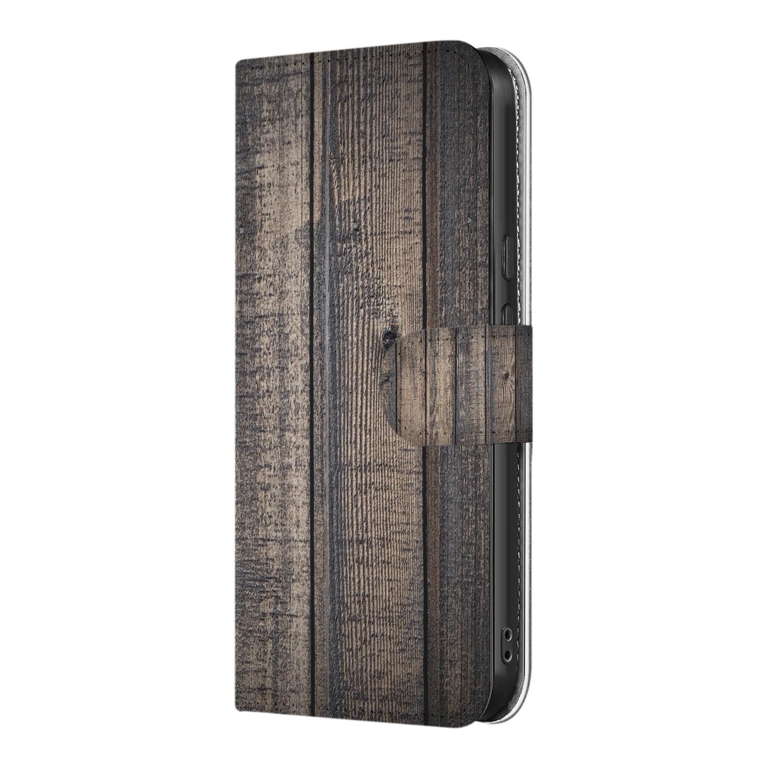 Steigerhout wallet hoesje voor Google Pixel 10a met pasjeshouder