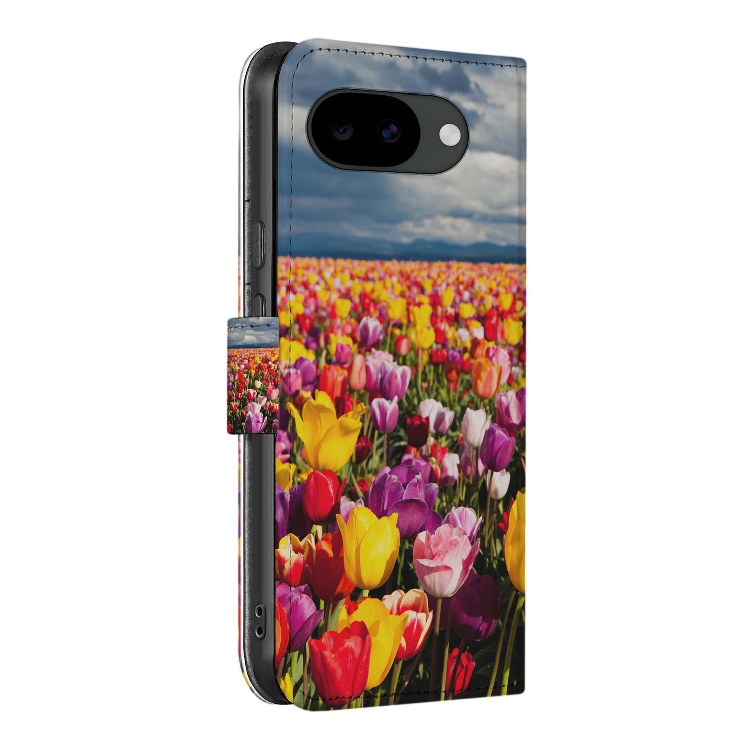 Bookcase hoesje Google Pixel 10a met Tulpen print