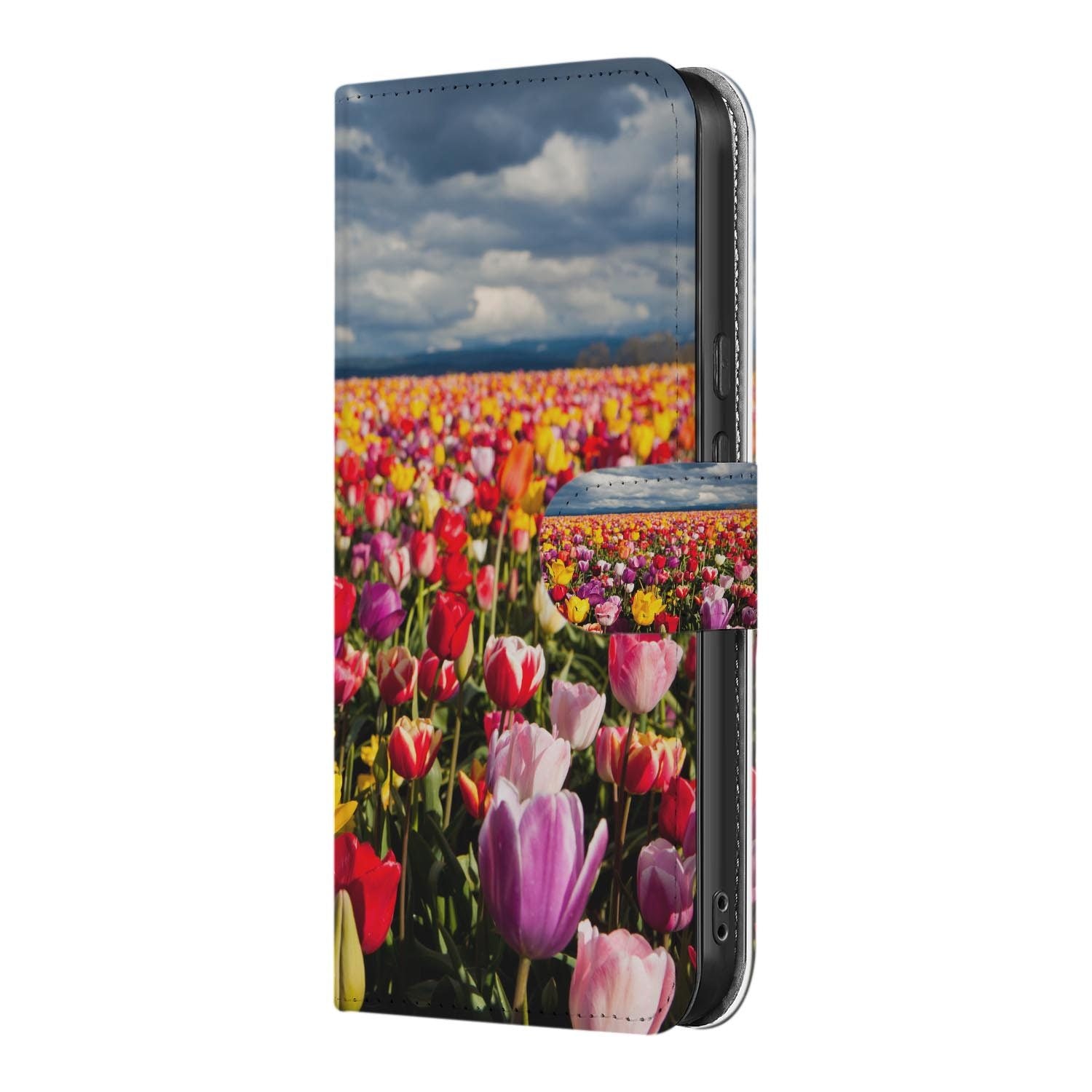 Tulpen wallet hoesje voor Google Pixel 10a met pasjeshouder