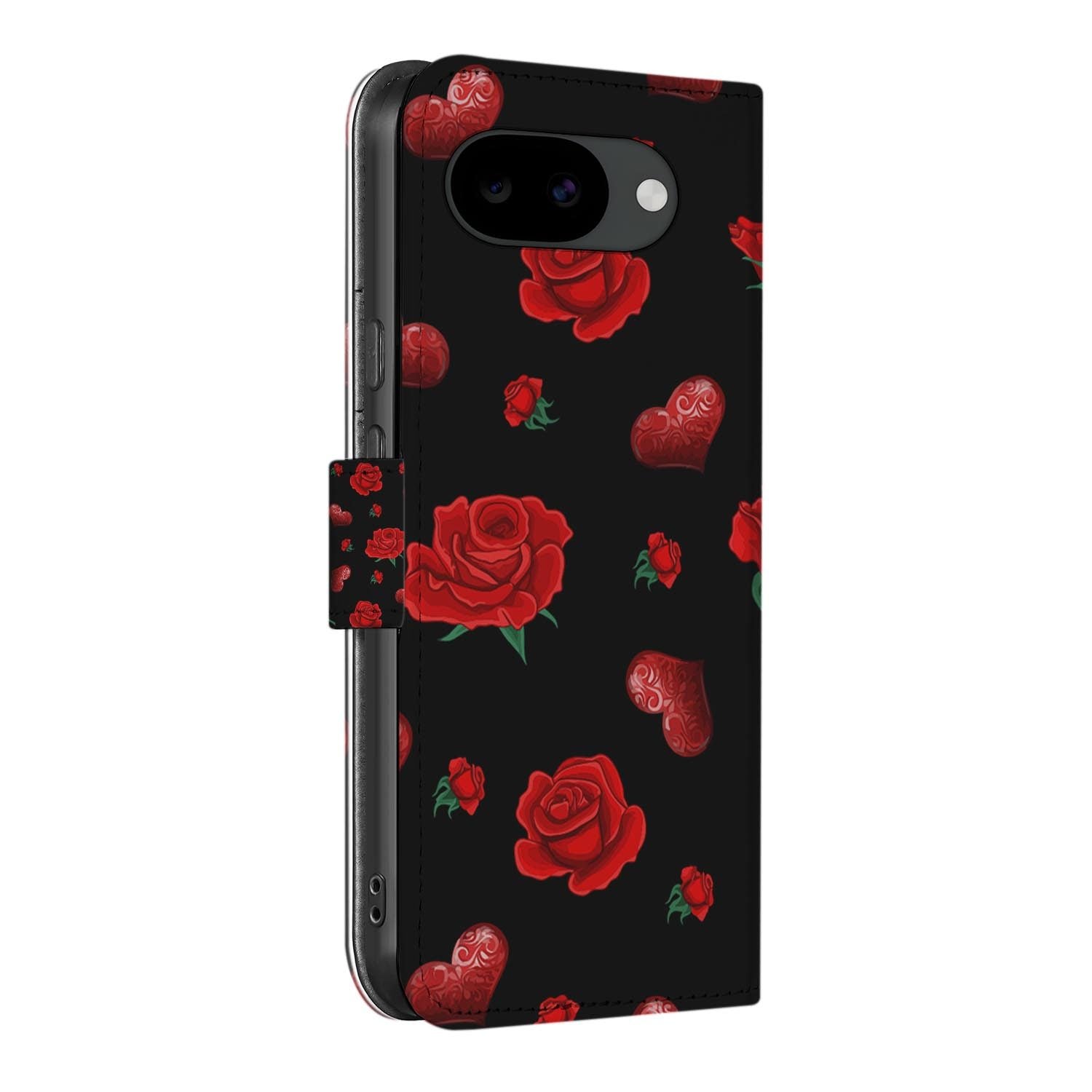 Bookcase hoesje Google Pixel 10a met Valentine print