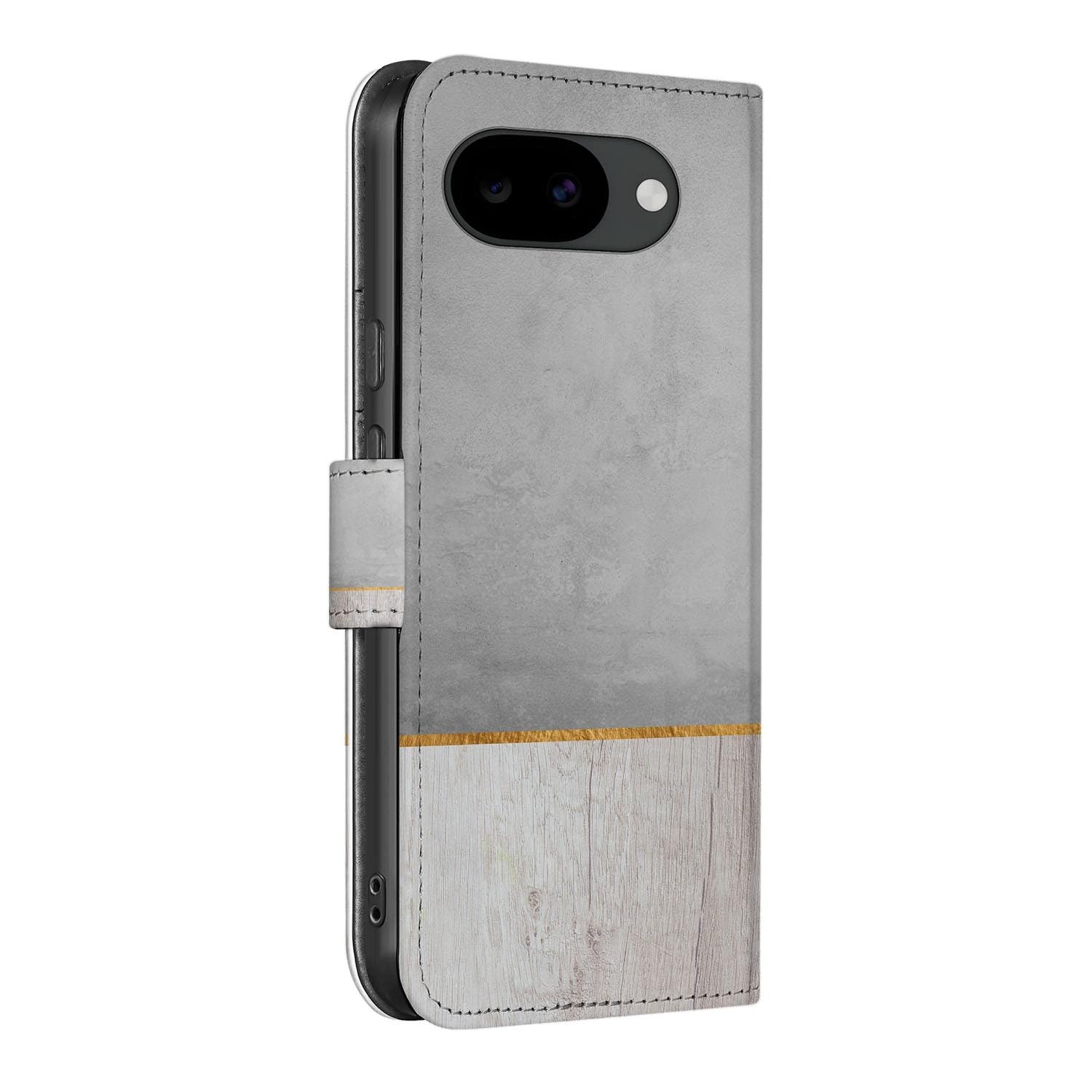 Bookcase hoesje Google Pixel 10a met Wood Concrete print