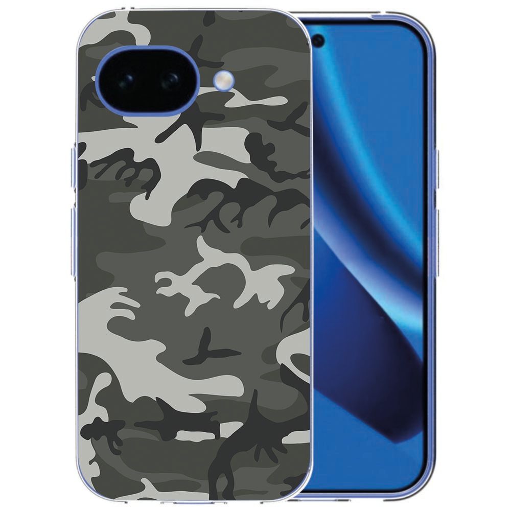 Back cover hoesje Google Pixel 10a Army Light met lichte camouflageprint