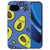 Google Pixel 10a softcase hoesje met zingende avocado-illustratie op de achterkant