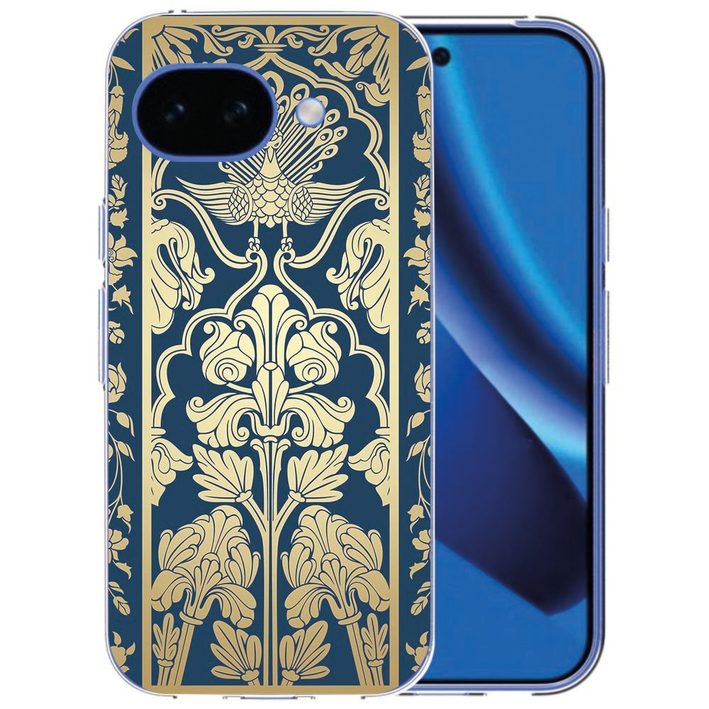 Beige Flowers siliconen hoesje voor de Google Pixel 10a met zachte bloemenprint
