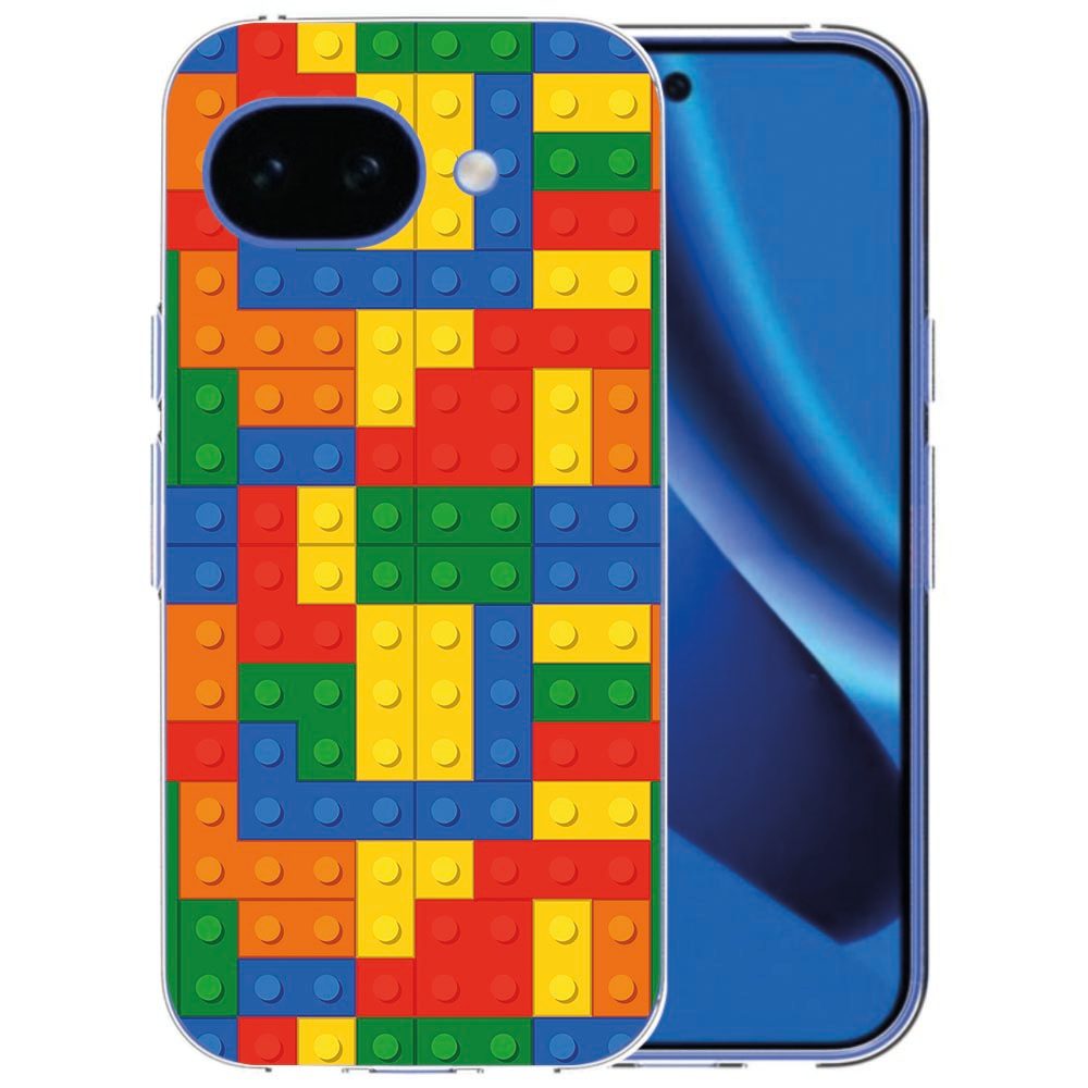 Google Pixel 10a back cover hoesje Blokken met grafisch blokkenpatroon