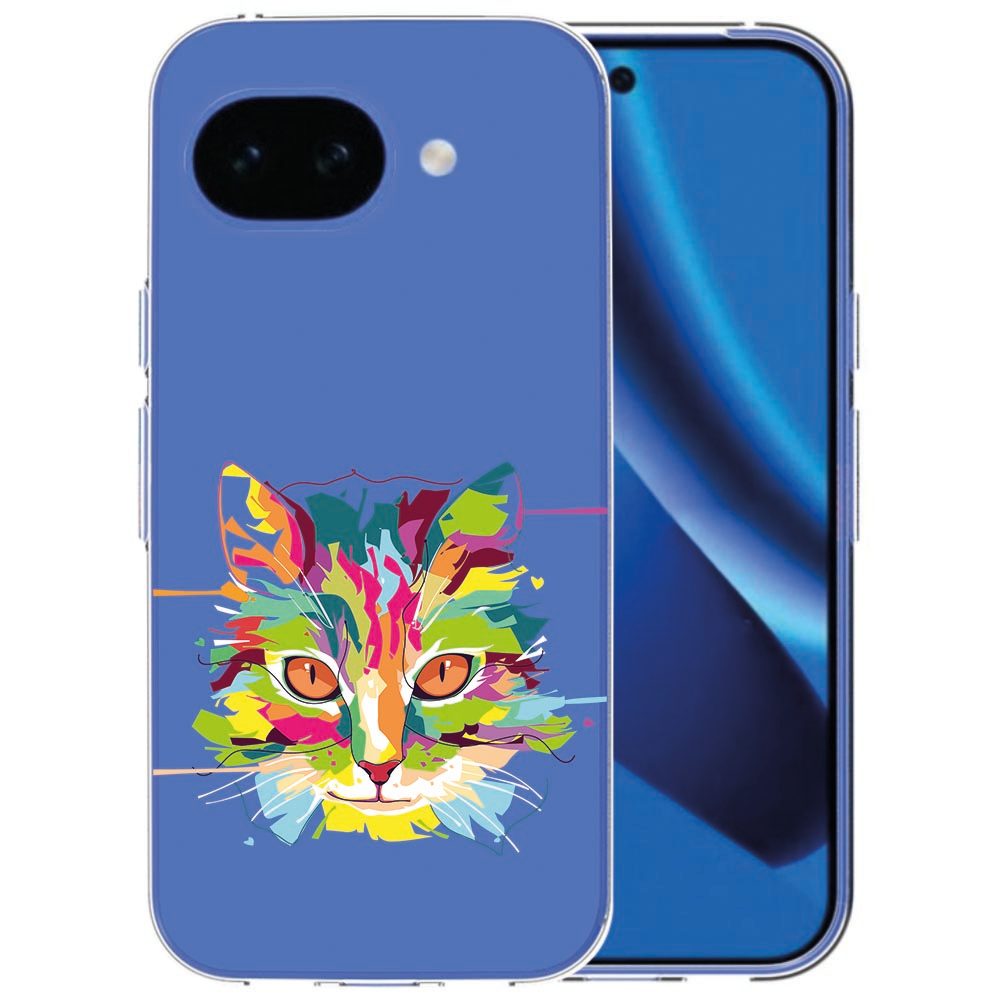 Back cover hoesje Cat Color voor de Google Pixel 10a met kleurrijke katten-illustratie