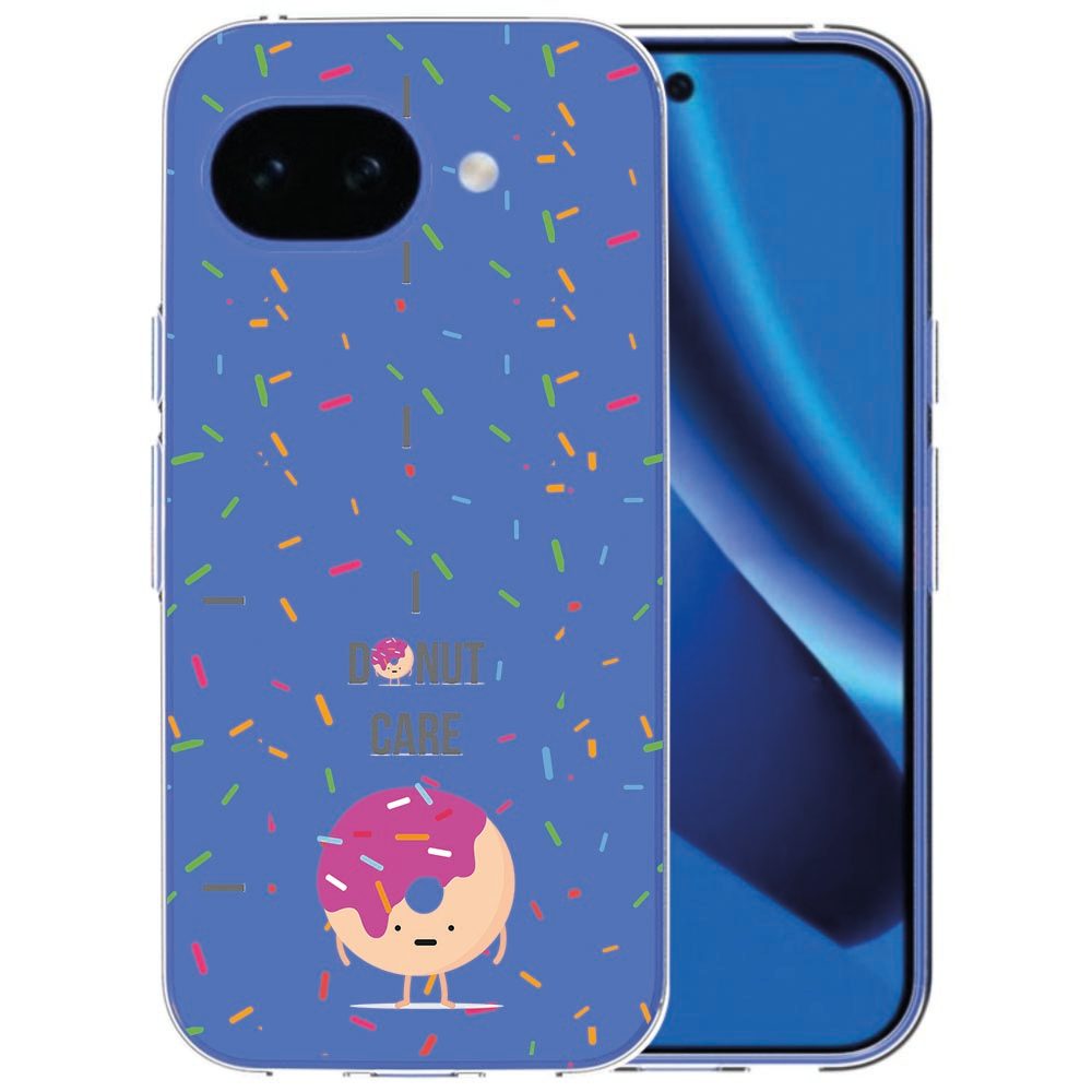 Siliconen hoesje Donut Roze voor de Google Pixel 10a met zoete roze donut-print