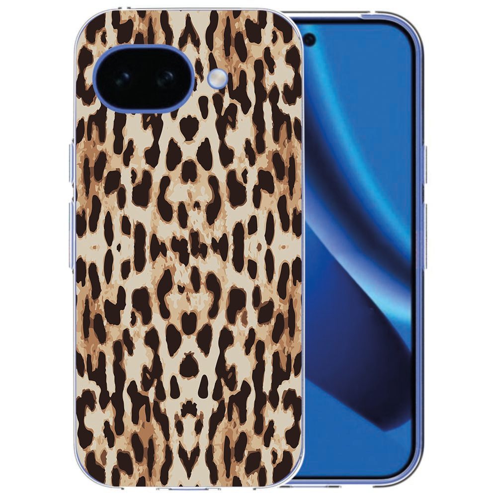 Google Pixel 10a softcase hoesje met bruine Leopard panterprint