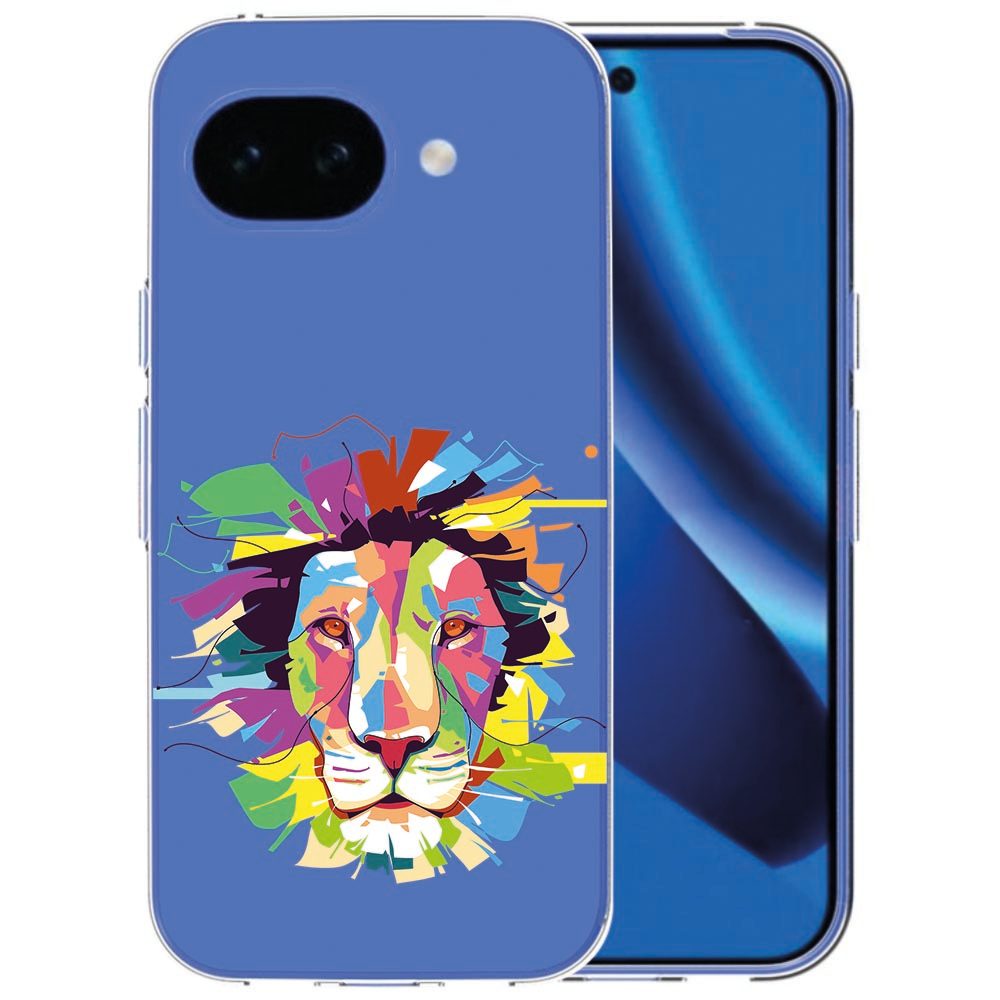 Google Pixel 10a back cover hoesje met kleurrijke Lion Color leeuw-illustratie