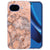 Softcase hoesje Marmer Oranje om een Google Pixel 10a, achterkant met marmerprint