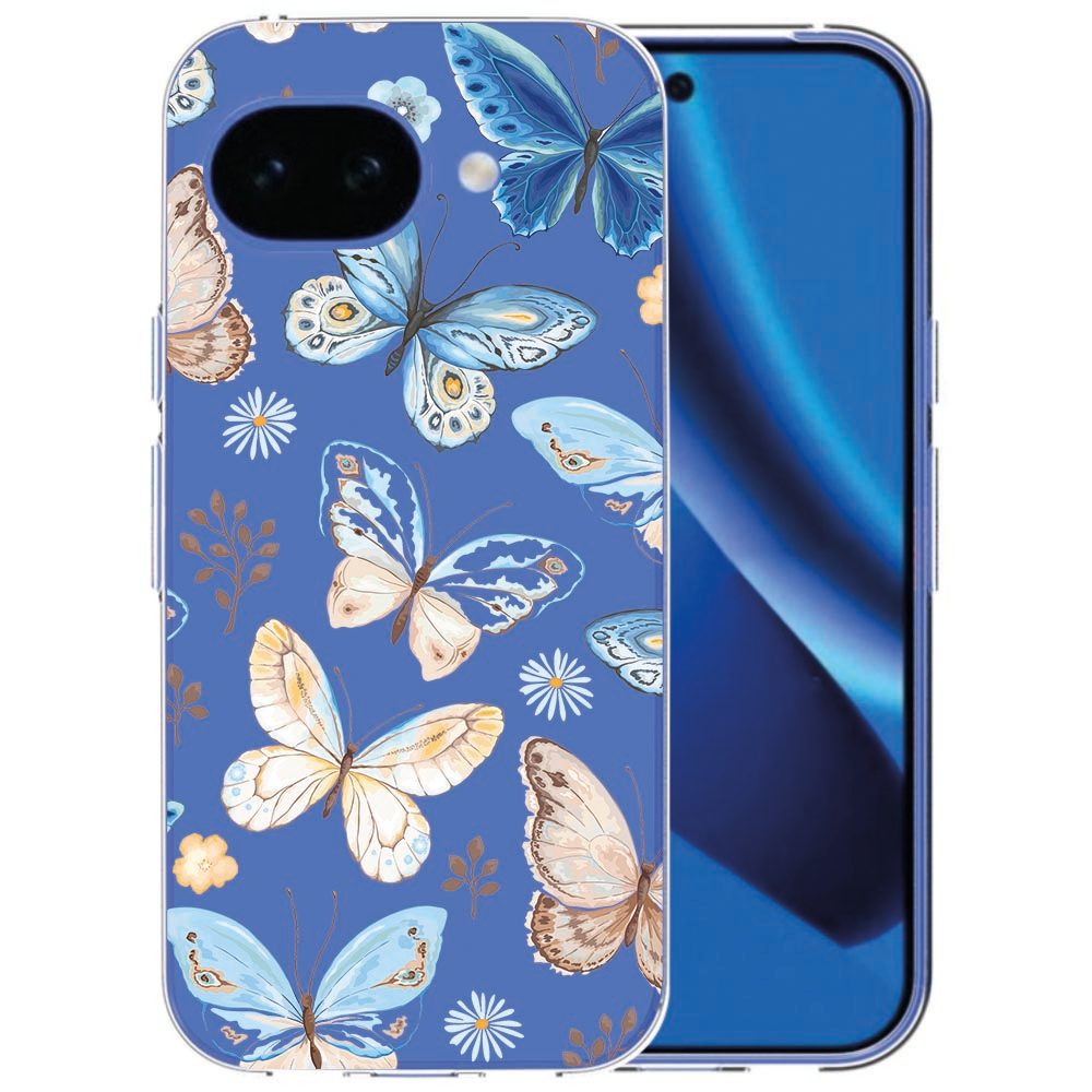 Google Pixel 10a siliconen hoesje met Vlinder design op de achterkant