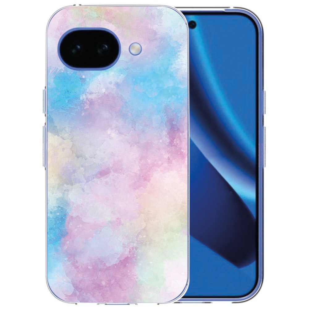 Google Pixel 10a softcase hoesje Watercolor Light met zachte aquarelprint op de achterkant