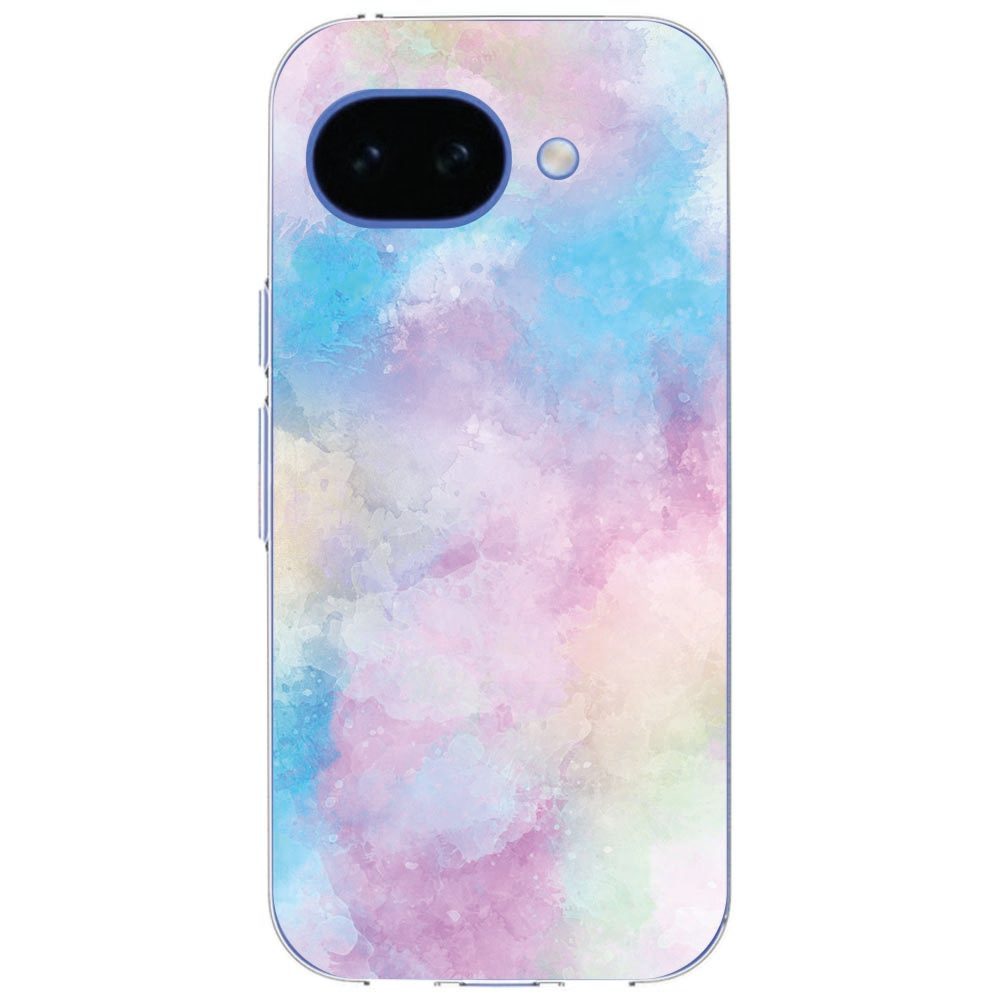 Detail van de lichte aquarelkleuren op het Watercolor Light hoesje voor de Google Pixel 10a