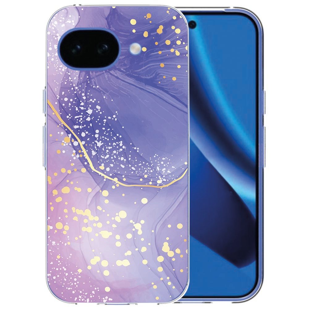 Google Pixel 10a back cover hoesje Watercolor Paars met paarse aquarel op de achterkant