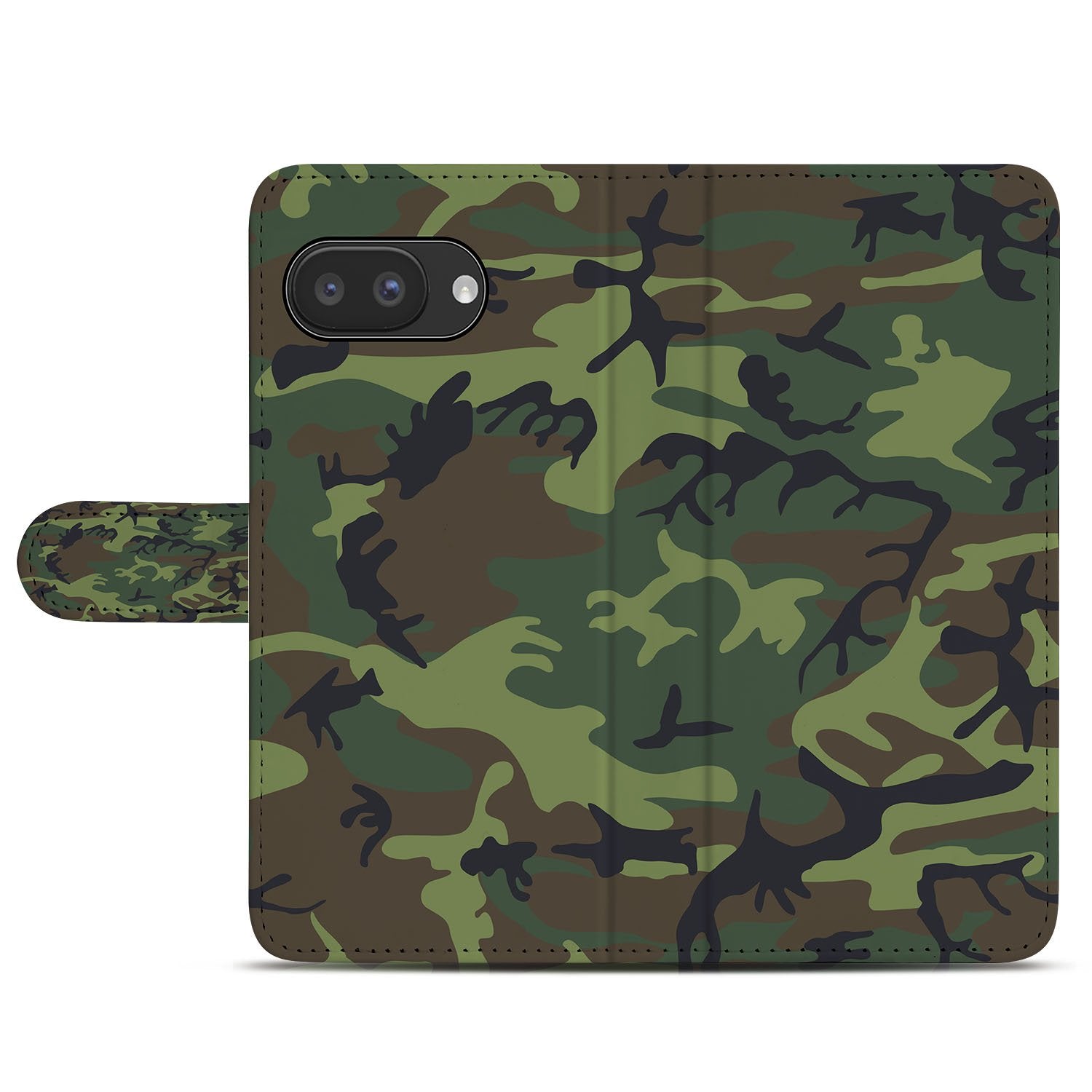 Army Dark Camouflage Google Pixel 9a Portemonnee Hoesje camouflage design voorkant