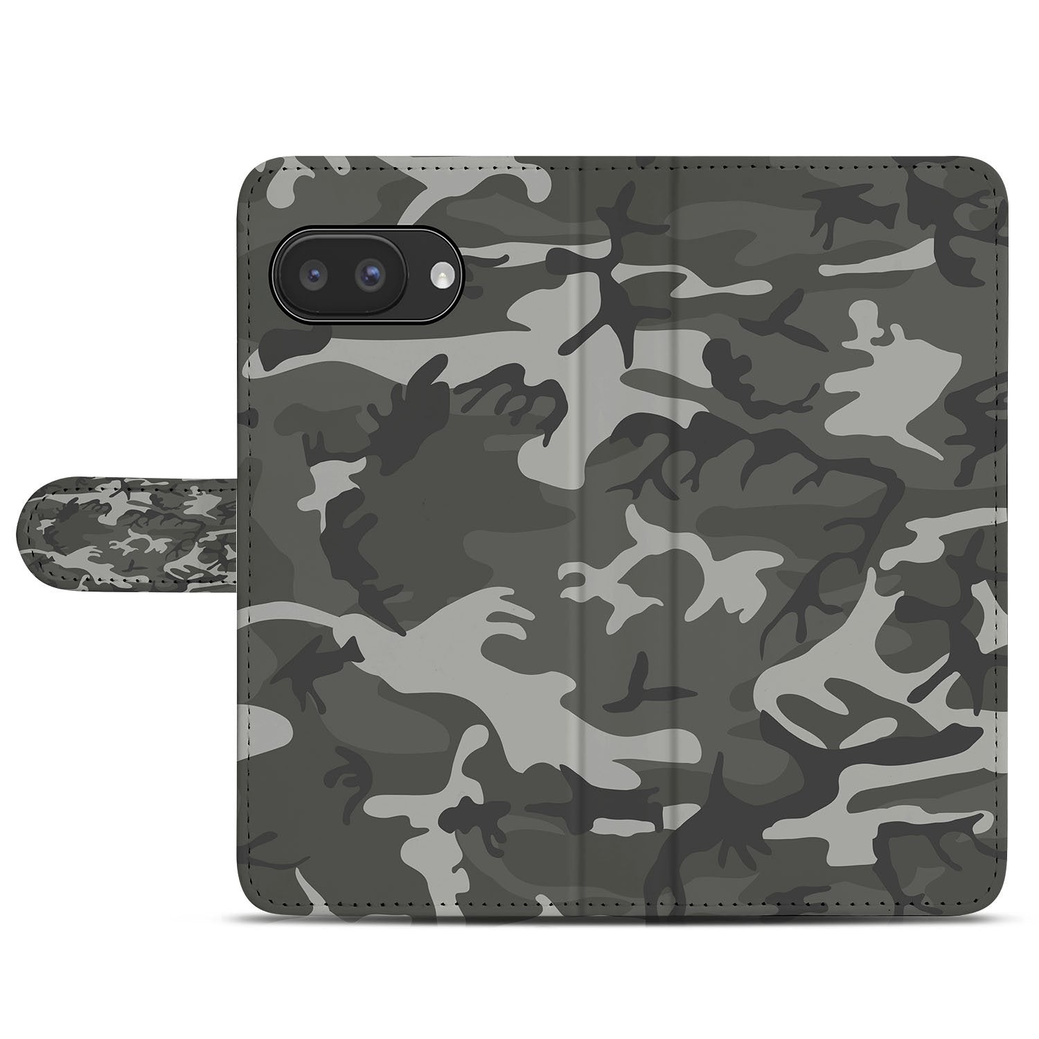 Army Light Google Pixel 9a Portemonnee Hoesje camouflage design grijs groen