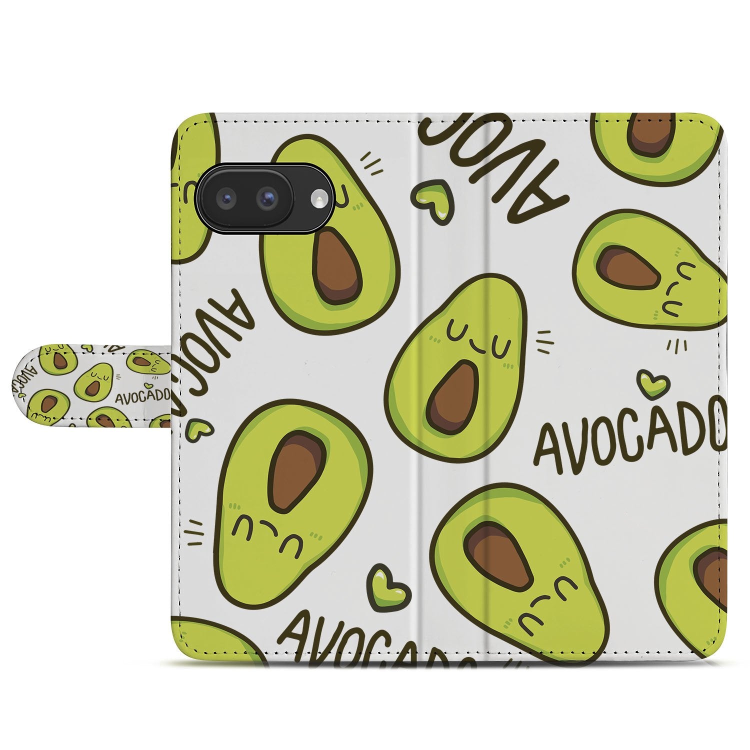 Google Pixel 9a Avocado Singing Book Case groen vooraanzicht