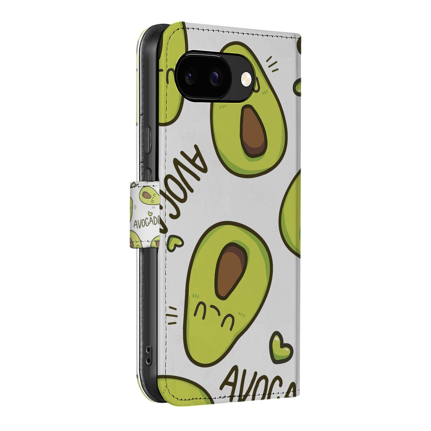 Google Pixel 9a Avocado Singing Book Case Groen zijaanzicht
