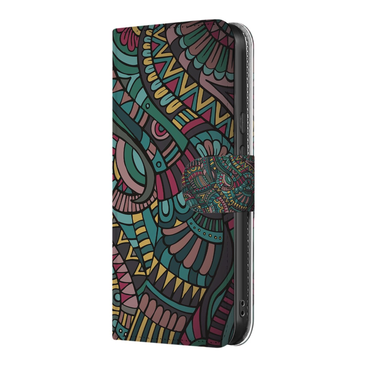 Aztec Google Pixel 9a Bookcase Hoesje designnaam kleurrijk aanzicht