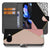 Abstracte Google Pixel 9a Portemonnee Hoesje Abstract Black Pink Shapes aanzicht