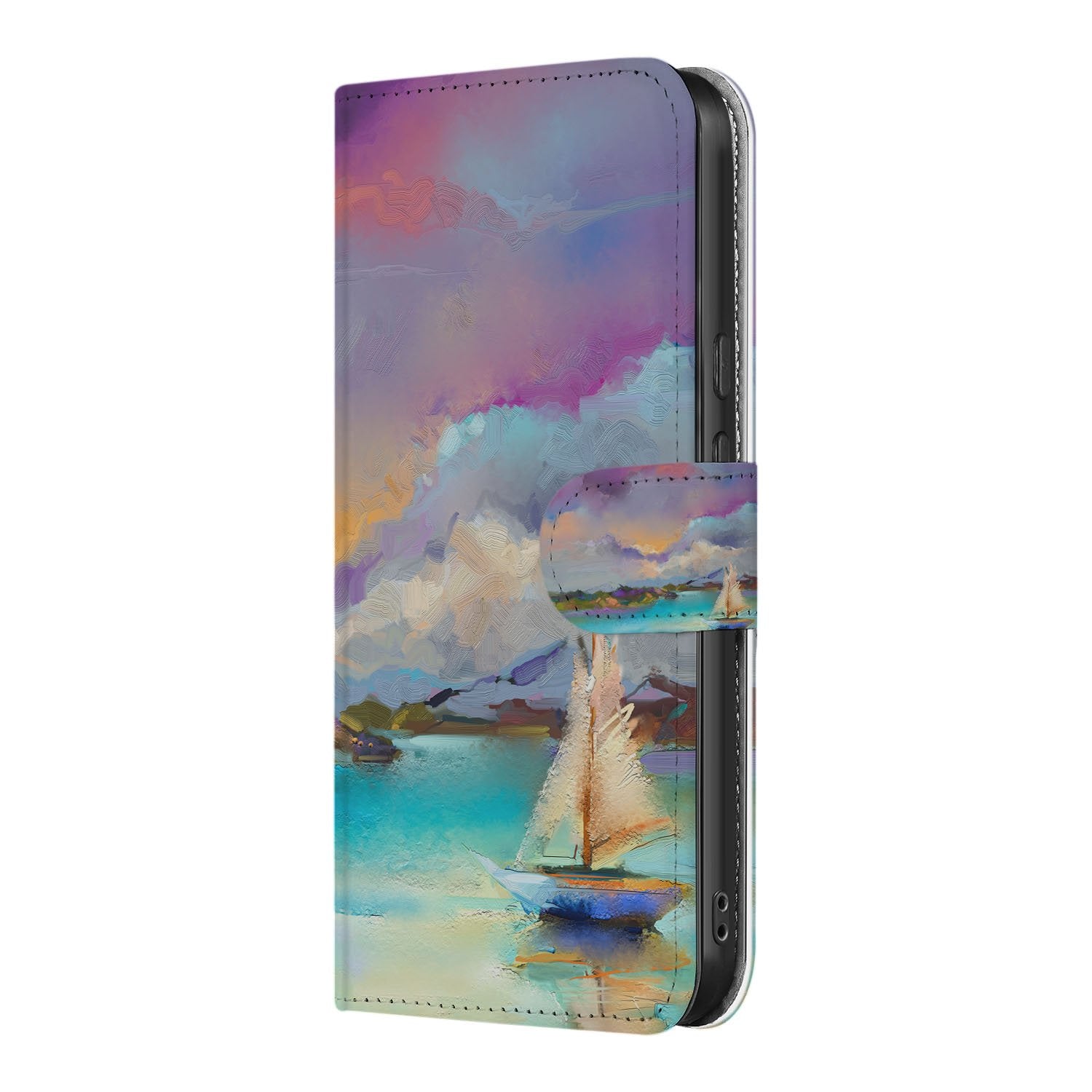 Google Pixel 9a Boot Motief Book Case Portemonnee Hoesje maritiem design aanzicht