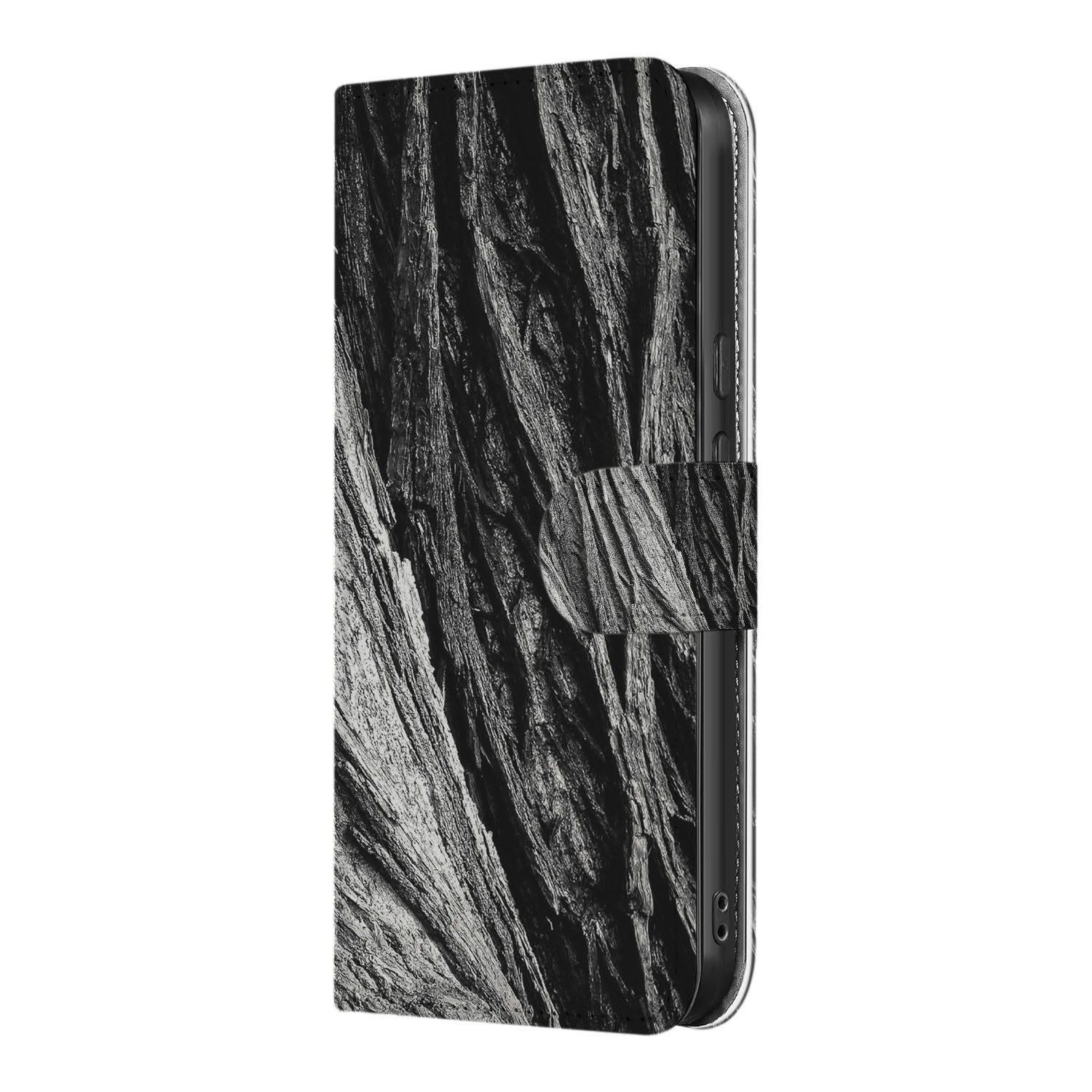 Boomschors Google Pixel 9a Book Case Portemonnee Hoesje Grijs Rustiek aanzicht