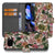 Flowers Google Pixel 9a Book Case En Portemonnee Hoesje Paars-Wit Bloemen Design voorkant binnenkant