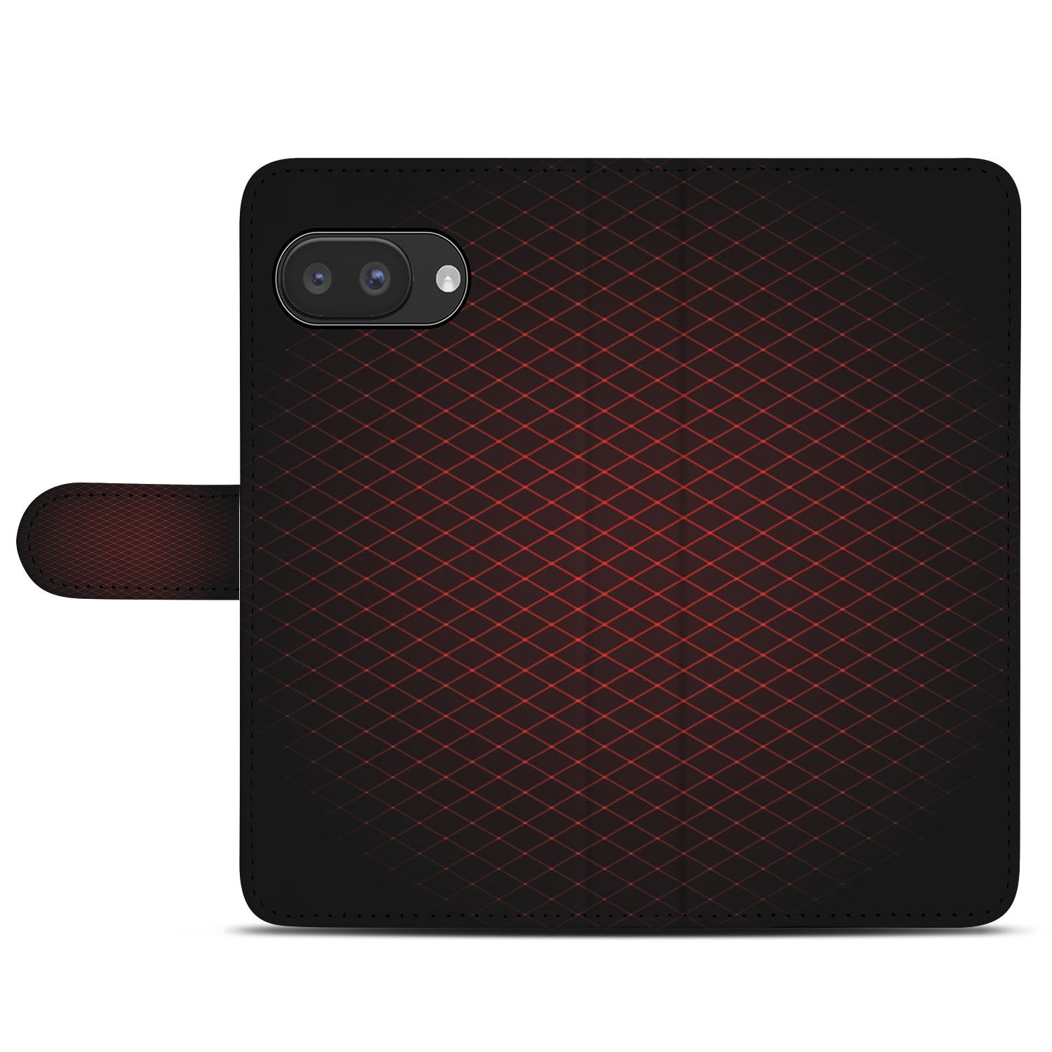 Geruit Rood Google Pixel 9a Book Case Portemonnee Hoesje achterkant