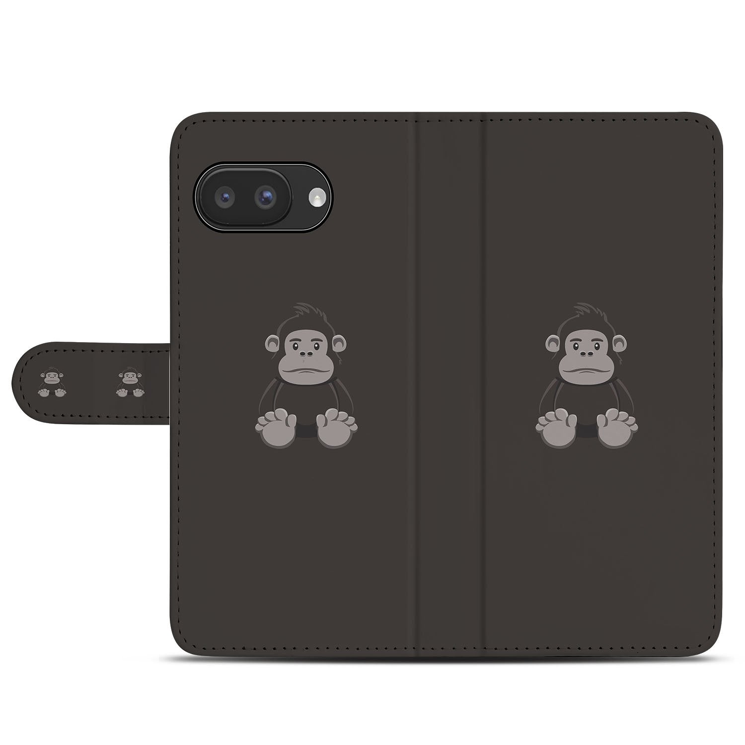 Gorilla Bruin Google Pixel 9a Portemonnee Hoesje boekcase voorkant