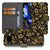 Google Pixel 9a Portemonnee Hoesje Gouden Bloemen zwart elegant