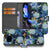 Ijsvogel Google Pixel 9a Book Case Hoesje bloemen ijsvogel donkerblauw portemonnee