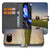 Book Case Portemonnee Hoesje Google Pixel 9a Koeienprint Zwart-Wit vooraan en zijaanzicht met open flap en kaarten